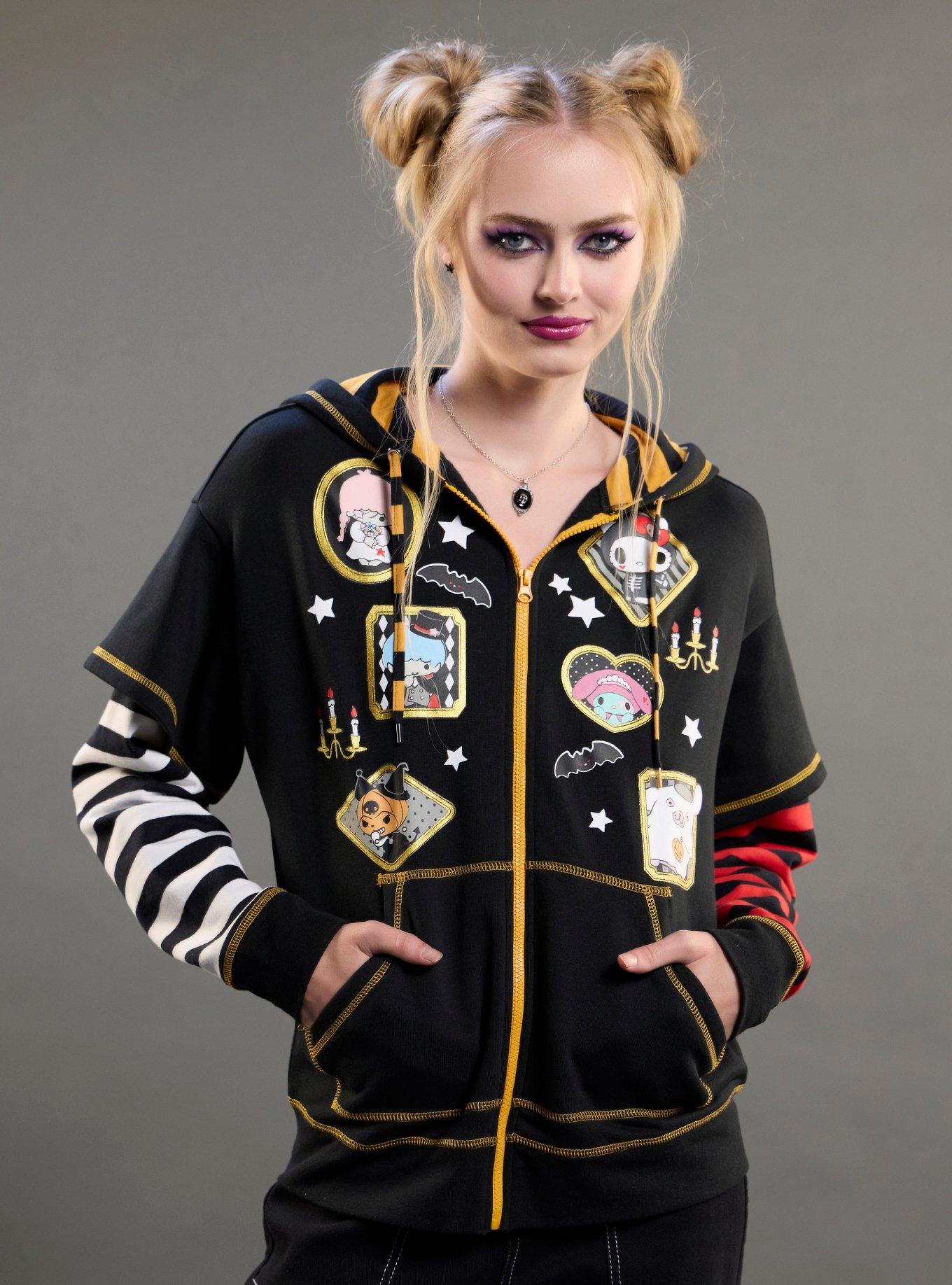 Hello Kitty And Friends Halloween Stripe Twofer Girls Hoodie, , hi-res