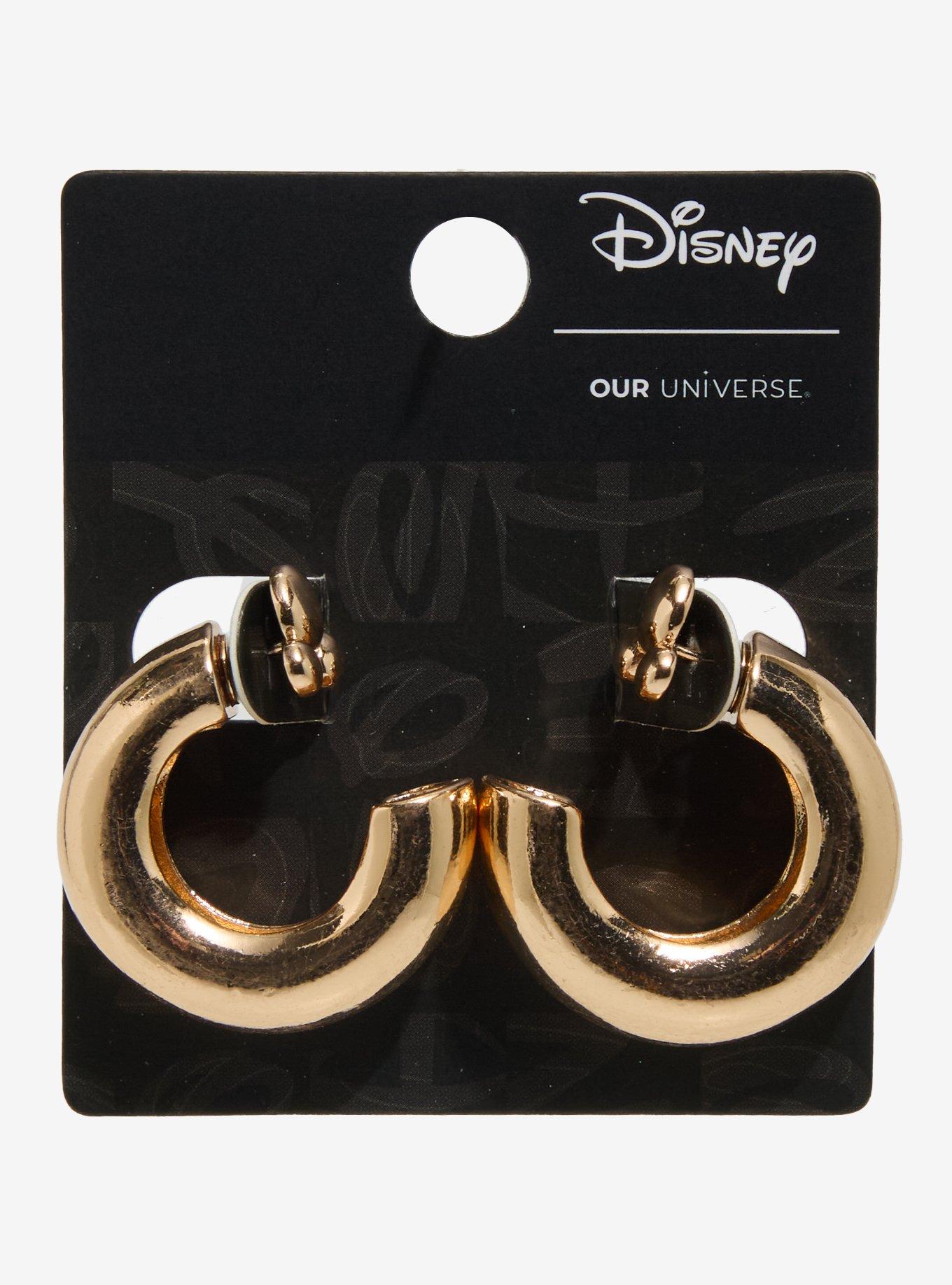 Our Universe Disney Mickey Mouse Chunky Hoop Earrings &mdash; BoxLunch Exclusive, , hi-res