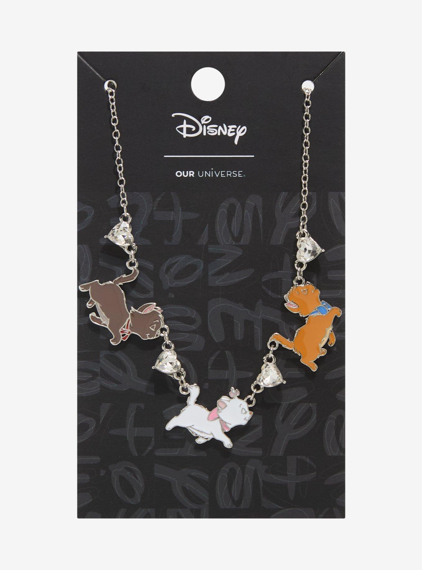 Our Universe Disney the Aristocats Kittens Walking Rhinestone Charm Necklace - BoxLunch Exclusive, , hi-res