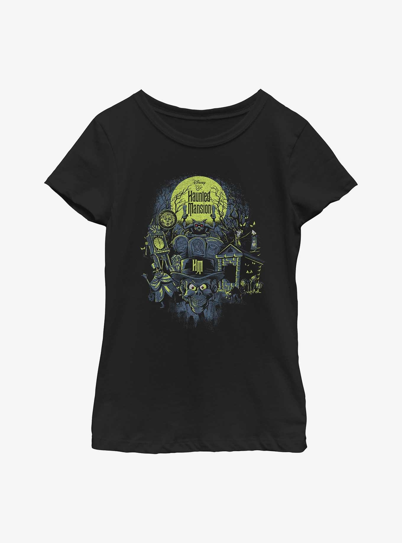 Disney The Haunted Mansion Haunted Montage Youth Girls T-Shirt, , hi-res