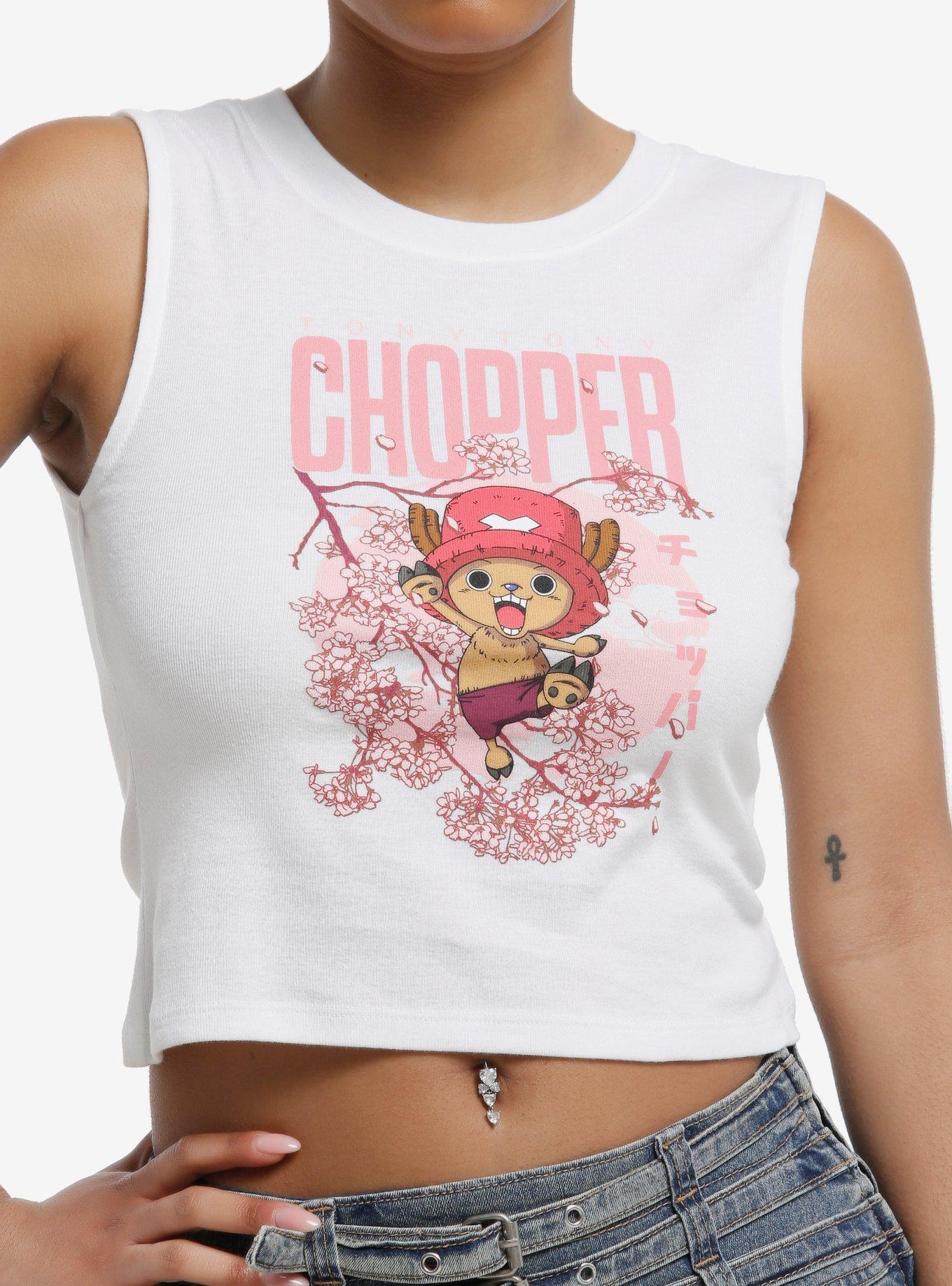 One Piece Chopper Cherry Blossom Girls Crop Tank Top, , hi-res