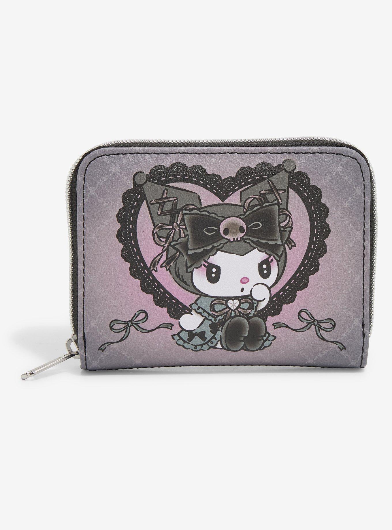 Loungefly Kuromi Lolita Heart Mini Zipper Wallet, , hi-res