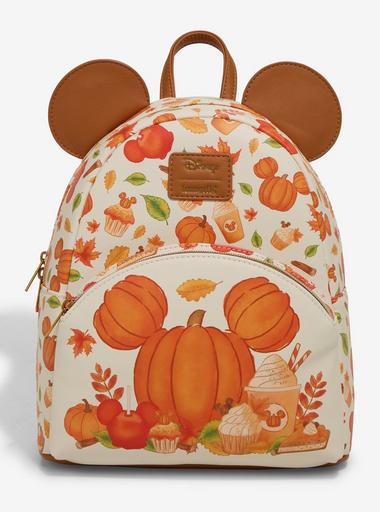 Loungefly Teal, Pink & Yellow Mickey Pumpkin Mini Backpack EXCLUSIVE DROP: Loungefly Mickey Mouse Pumpkin Light Up Mini  main image 3