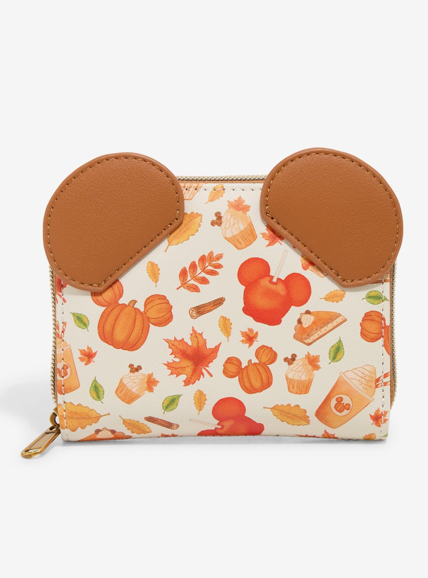 Loungefly Disney Mickey Mouse Pumpkin Fall Treats Mini Wallet, , hi-res