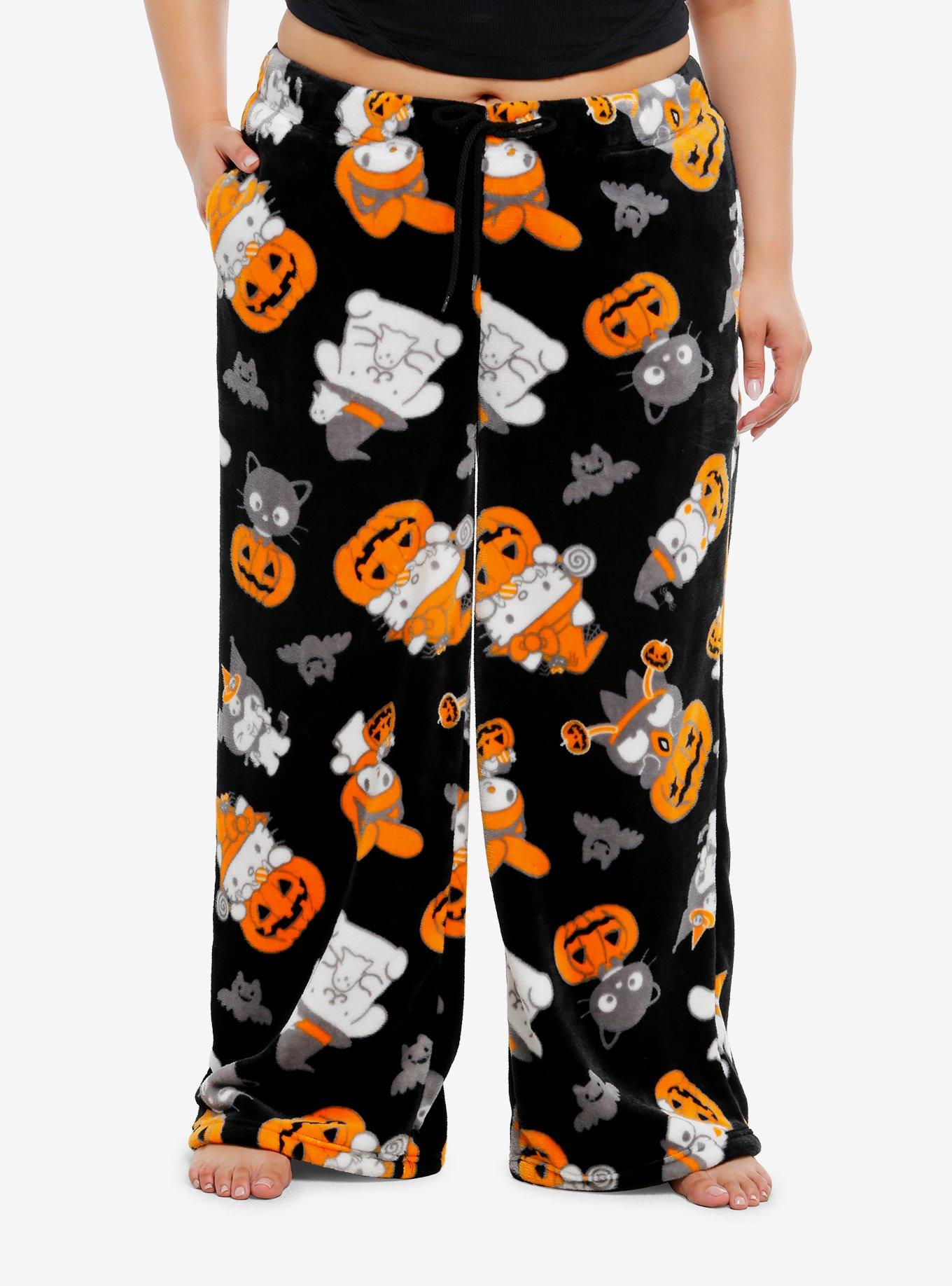 Hello Kitty And Friends Halloween Fuzzy Pajama Pants Plus Size, , hi-res