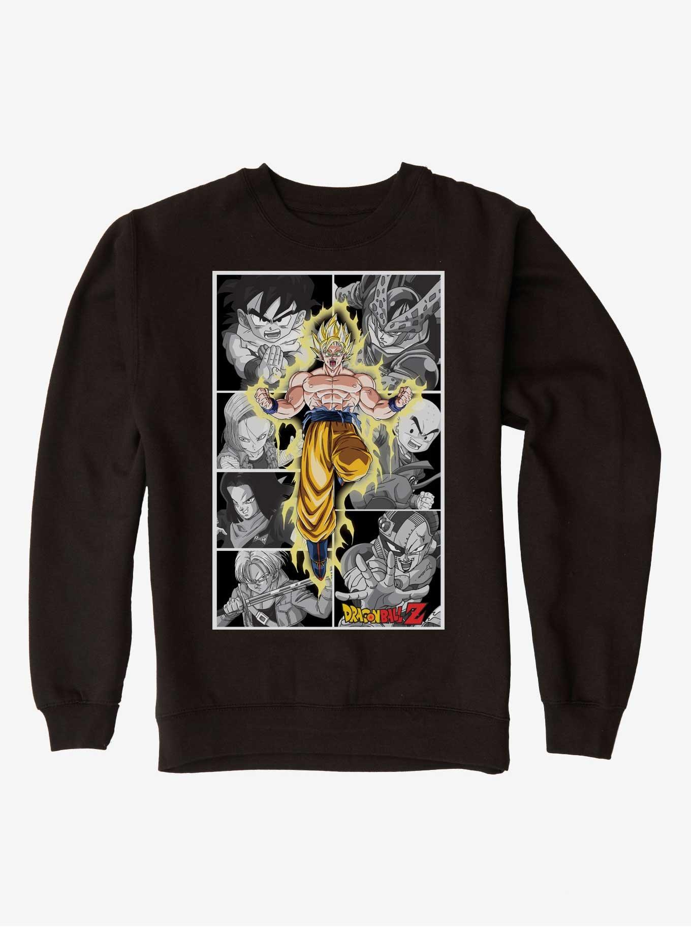 Dragon Ball Z Super Saiyan Goku Character Panel Sweatshirt, , hi-res