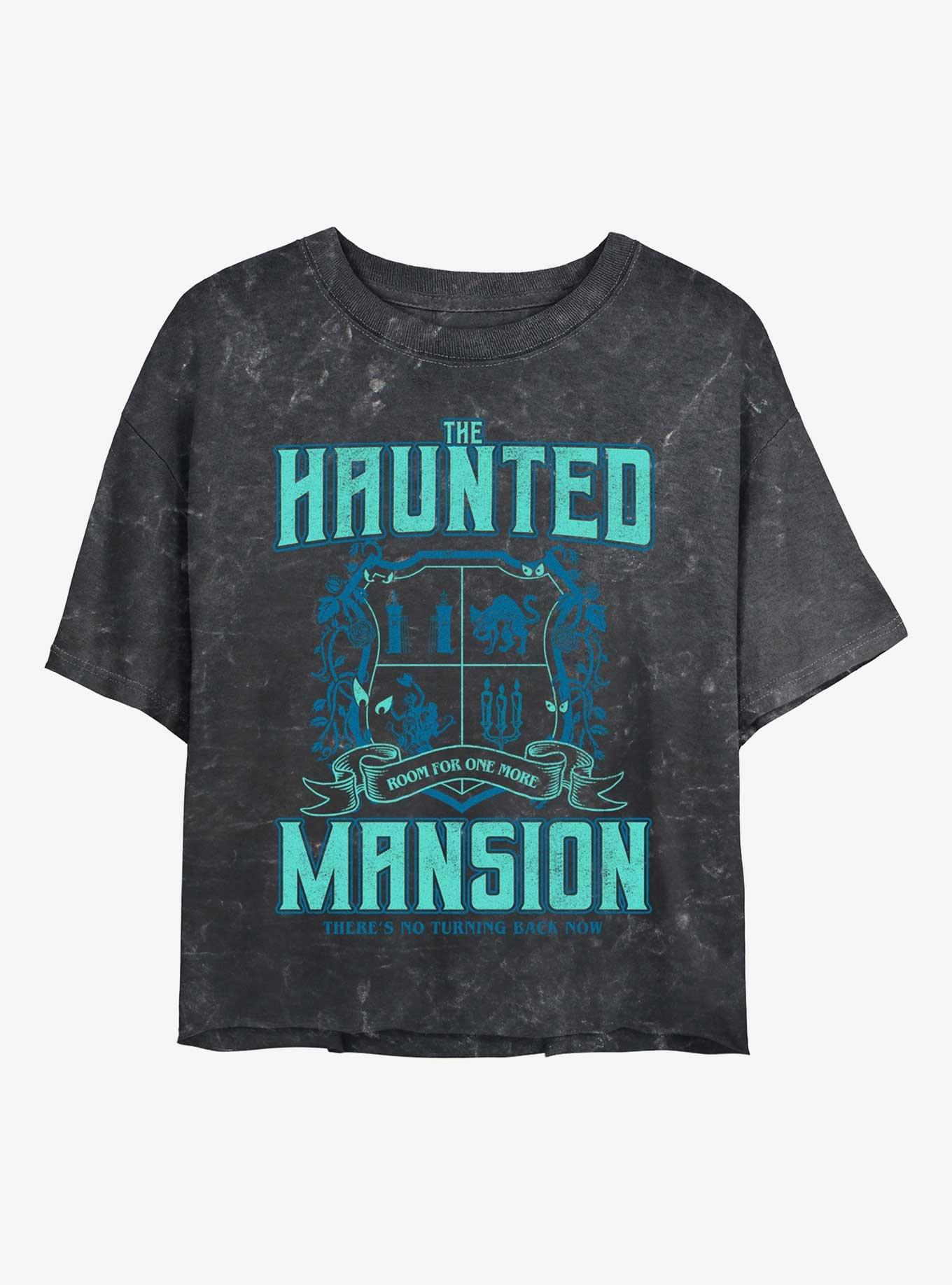 Disney The Haunted Mansion Collegiate Mineral Wash Womens Crop T-Shirt, , hi-res