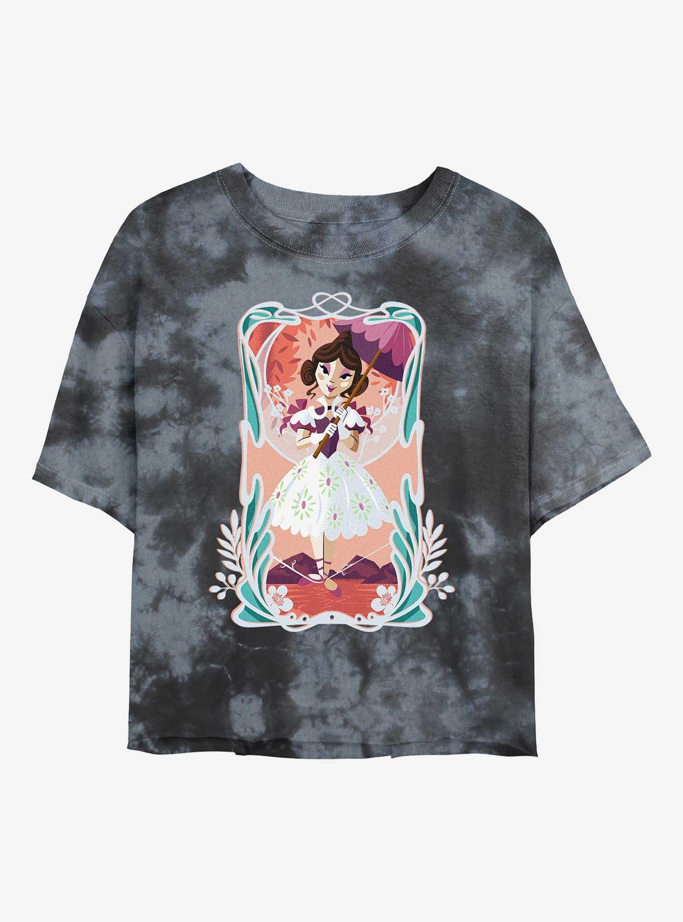 Disney The Haunted Mansion Tightrope Tie Dye Crop Womens T-Shirt, , hi-res