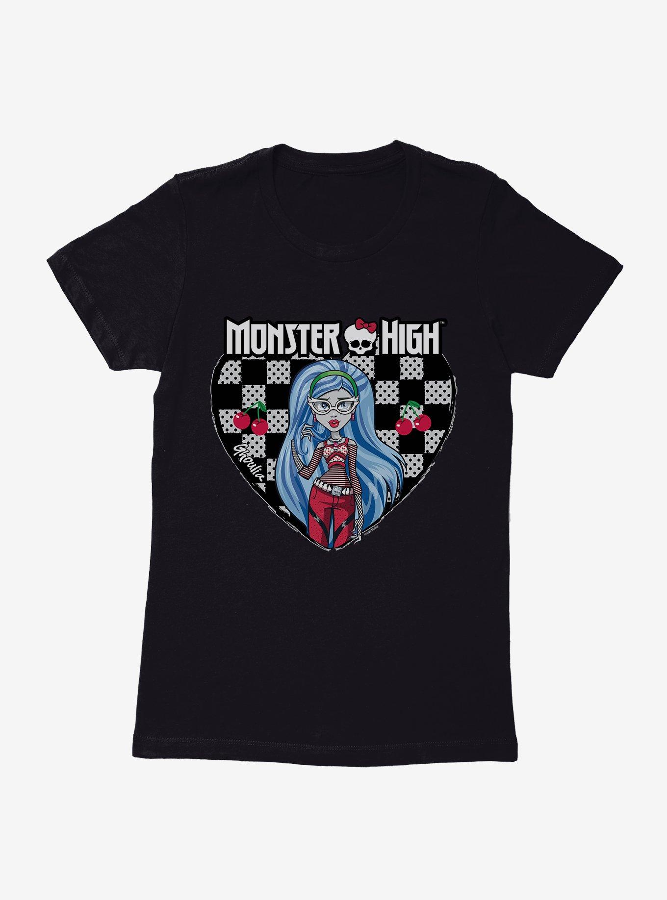 Monster High Ghoulia Yelps Checkerboard Heart Womens T-Shirt, , hi-res