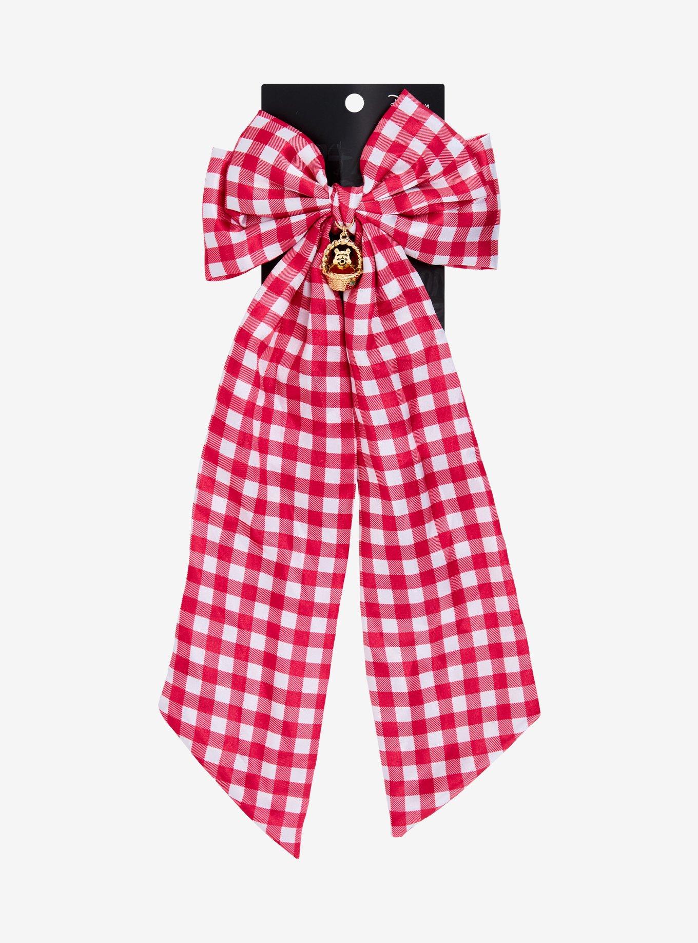 Disney Winnie the Pooh Gingham Hair Bow — BoxLunch Exclusive, , hi-res