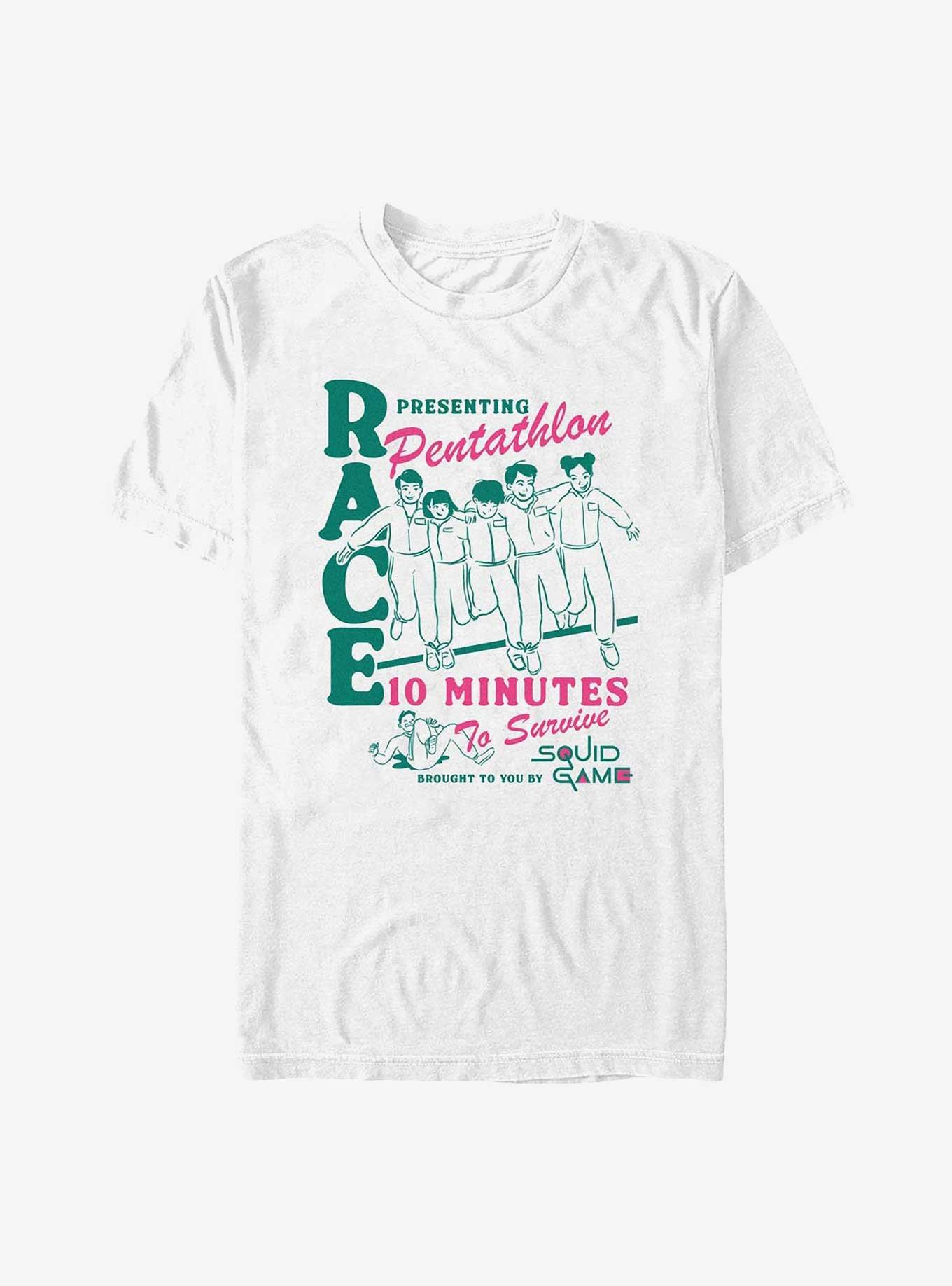 Squid Game Race Pentathlon T-Shirt, WHITE, hi-res