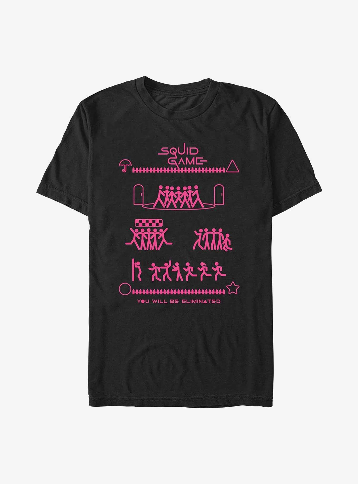Squid Game You Will Be Eliminated T-Shirt, BLACK, hi-res