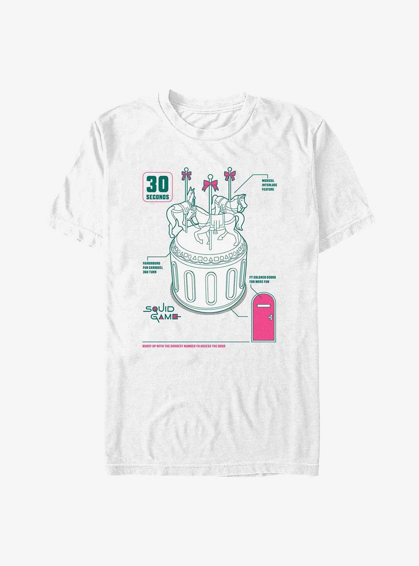 Squid Game Carousel T-Shirt, WHITE, hi-res