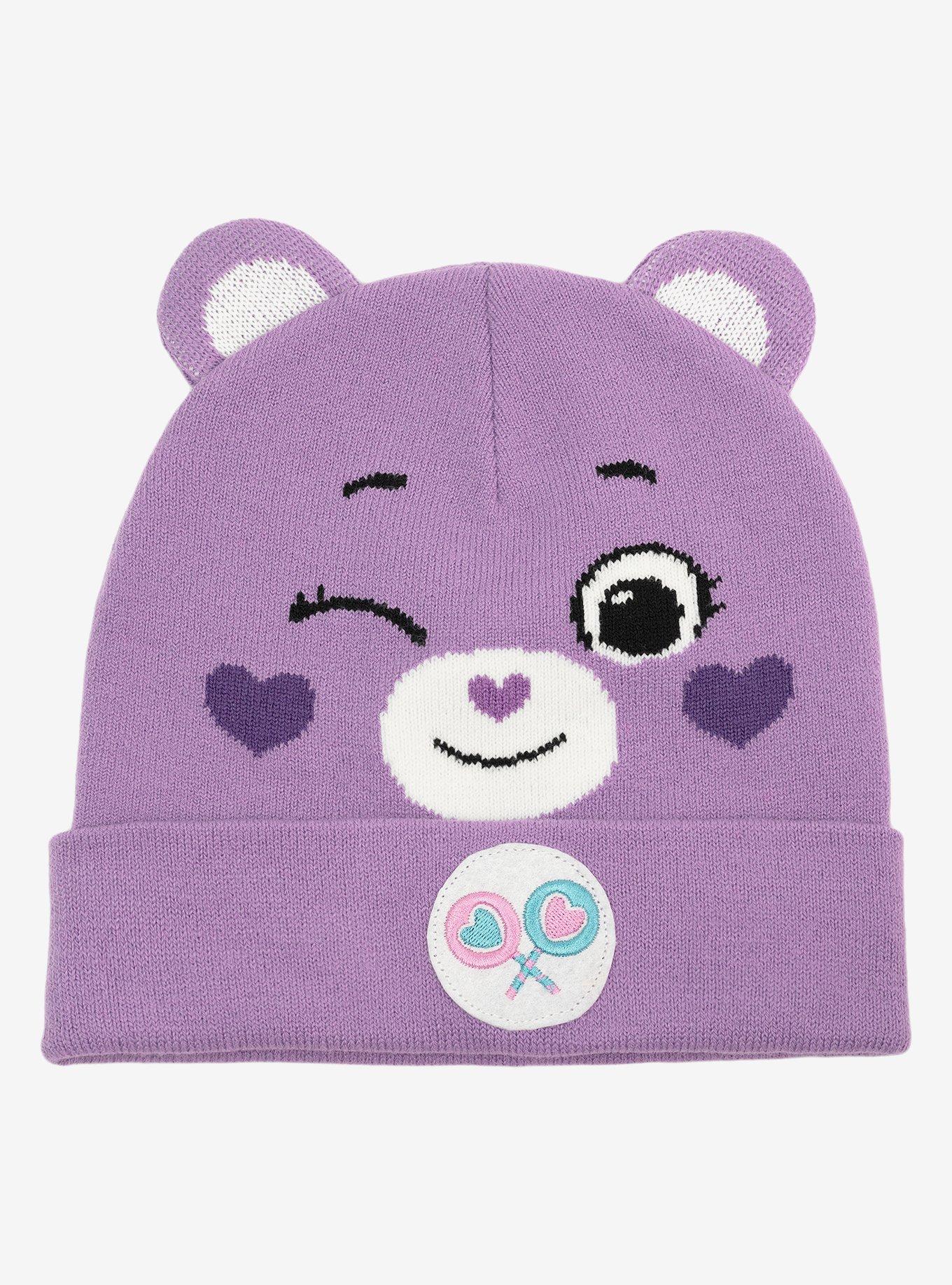 Care Bears Share Bear Face Acrylic Knit Beanie With Ears, , hi-res