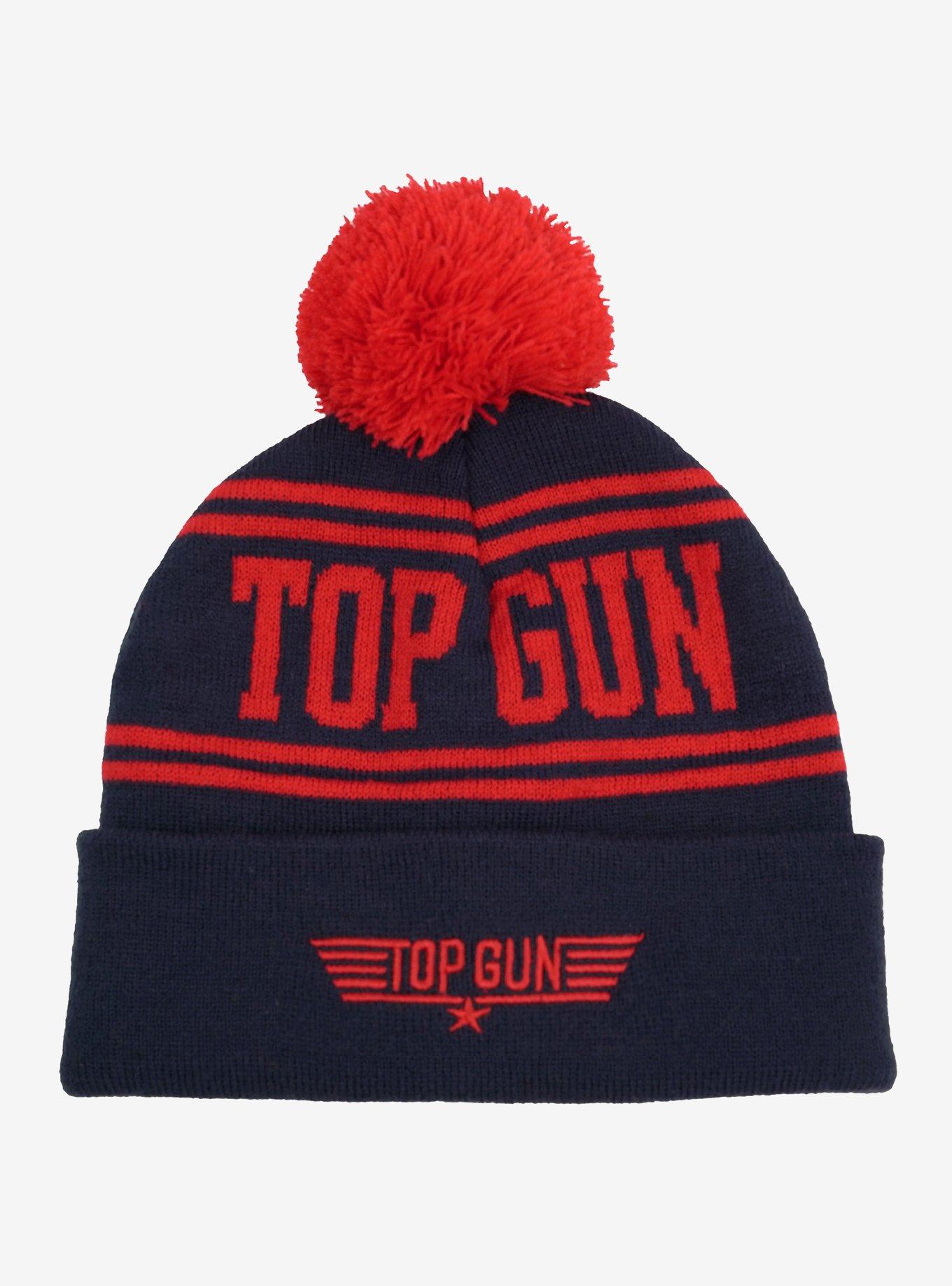 Top Gun Knit Acrylic Knit Beanie With Pom, , hi-res