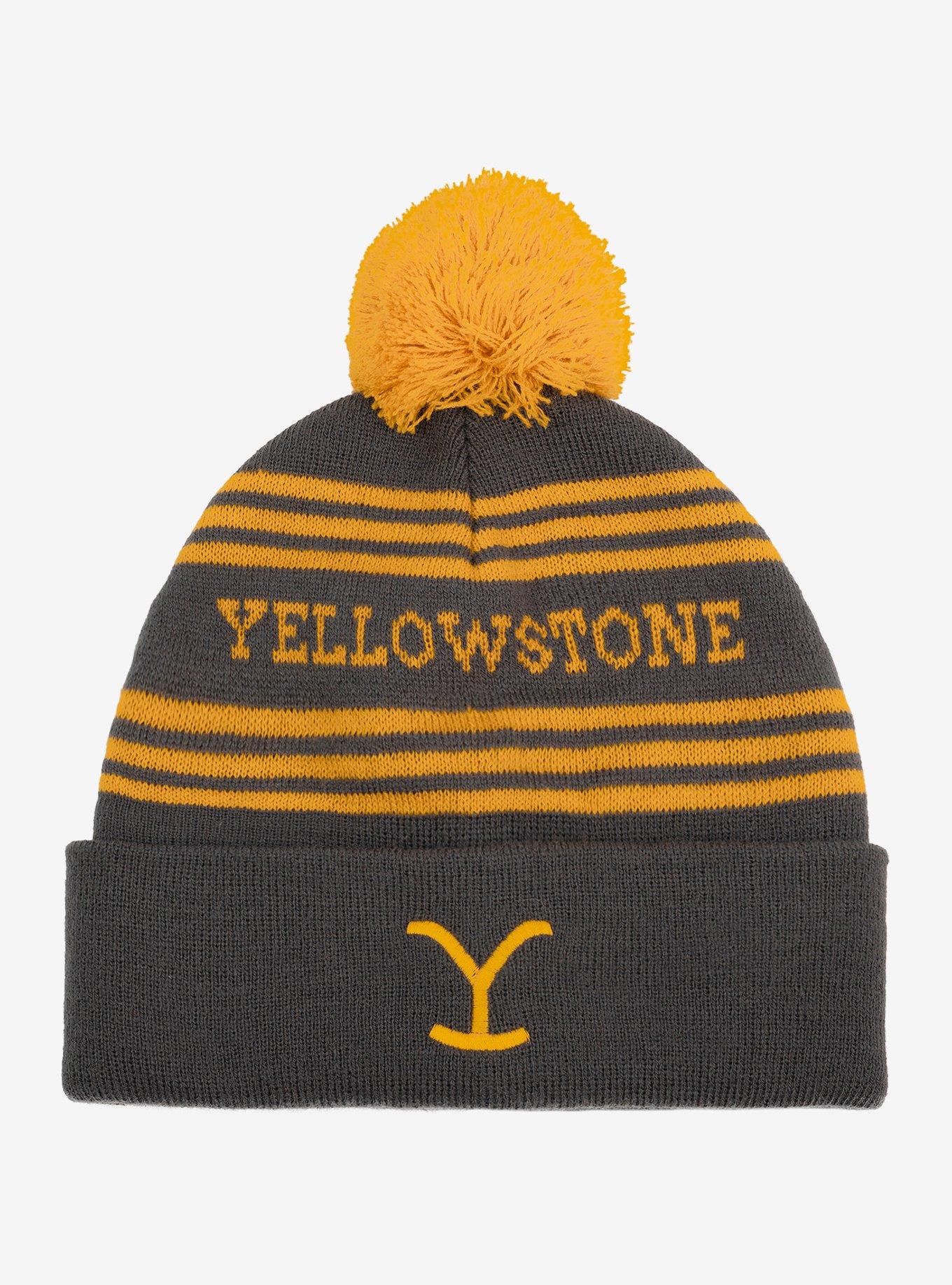 Yellowstone Knit Acrylic Knit Beanie With Pom, , hi-res