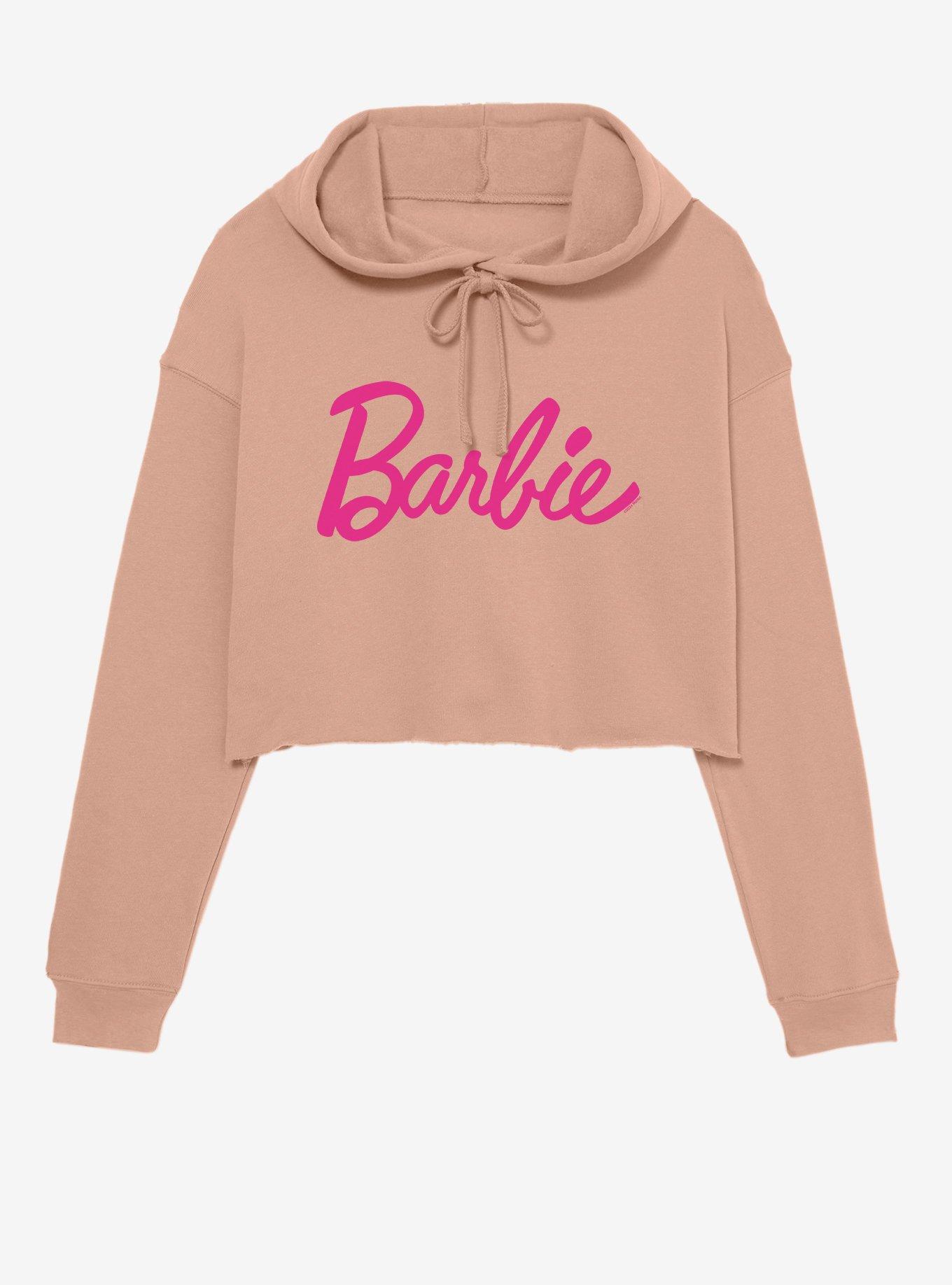 Barbie Logo Girls Crop Hoodie