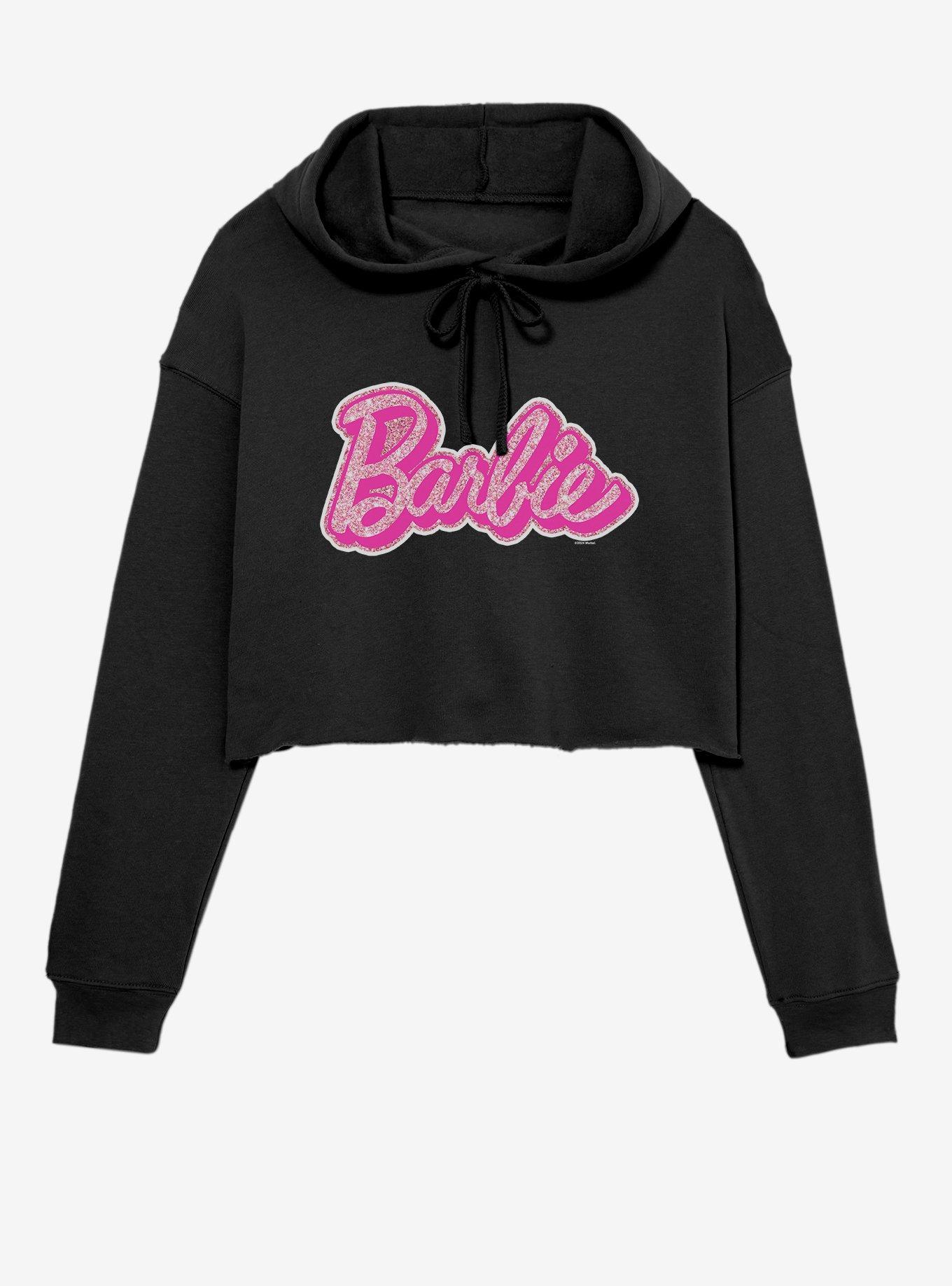 Barbie Glam Logo Girls Crop Hoodie