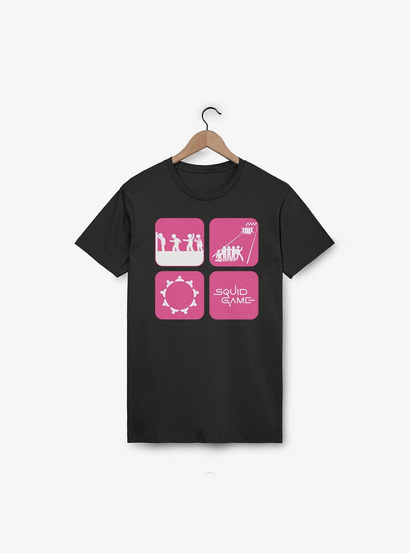 Squid Game Icons T-Shirt, BLACK, hi-res
