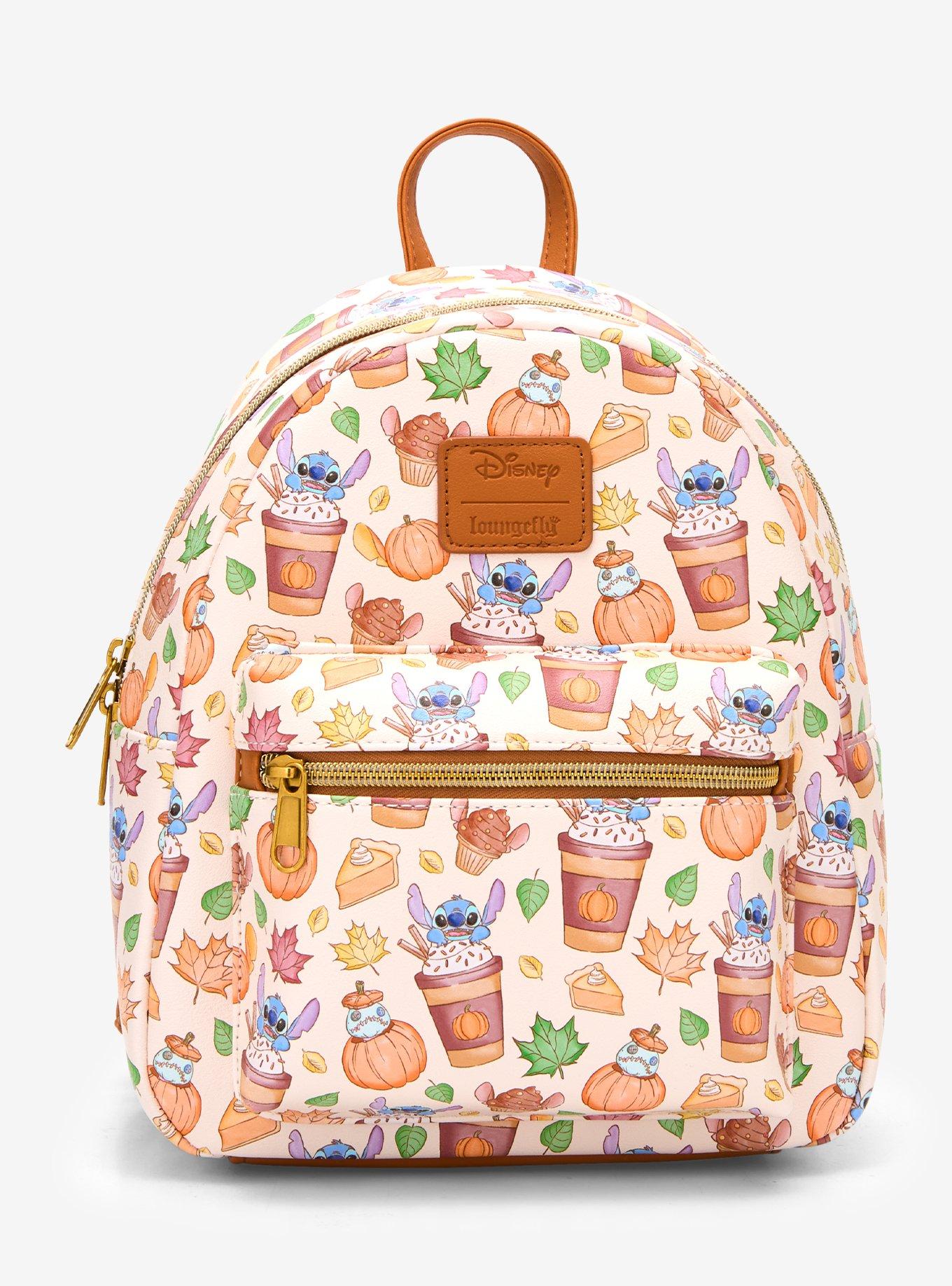 hot topic Loungefly Disney Stitch Pumpkin Spice Latte Mini