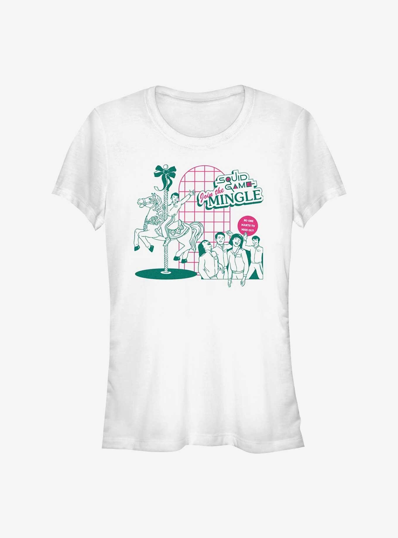 Squid Game Round And Round Girls T-Shirt, WHITE, hi-res