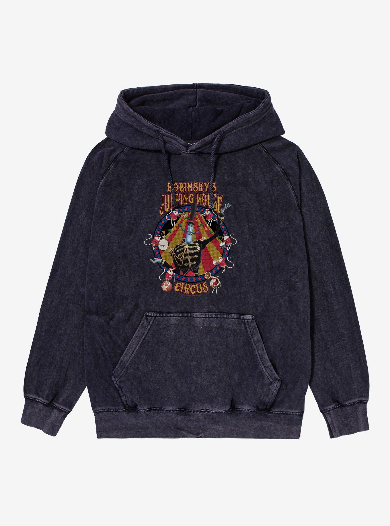 Coraline Bobinsky's Jumping Mouse Circus Minearl Wash Hoodie, VINTAGE BLACK, hi-res