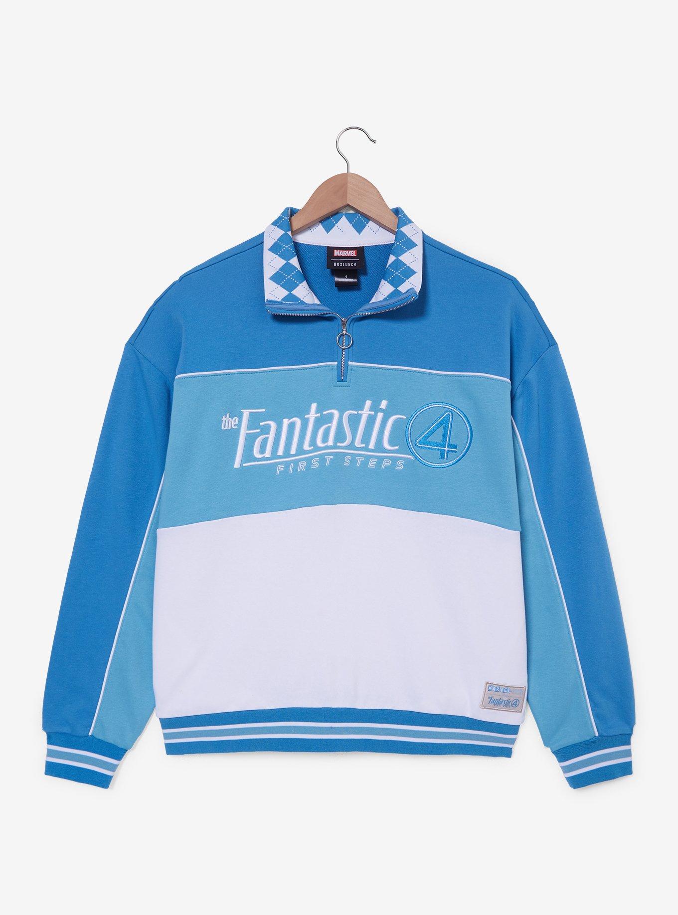 Marvel The Fantastic Four: First Steps Women's Plus Size Quarter Zip Crewneck - BoxLunch Exclusive, , hi-res