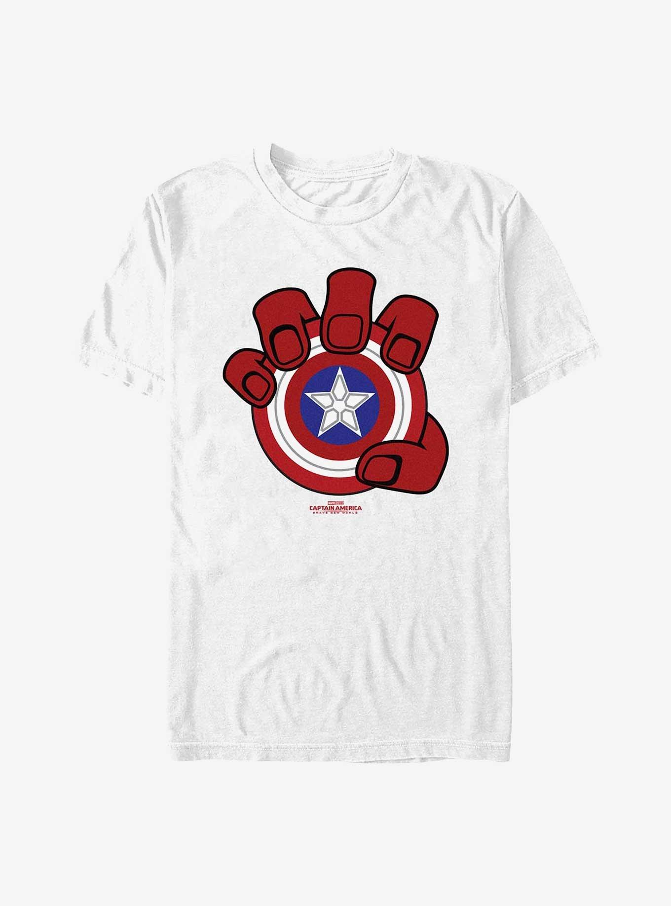 Marvel Captain America: Brave New World Red Hand And Shield T-Shirt, , hi-res