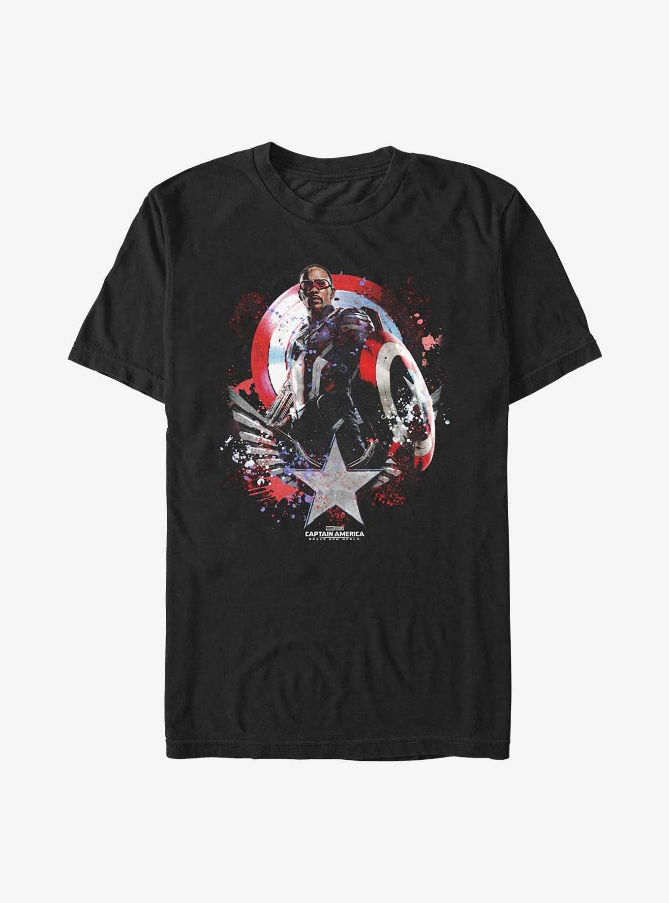 Marvel Captain America: Brave New World Paint Splatter T-Shirt