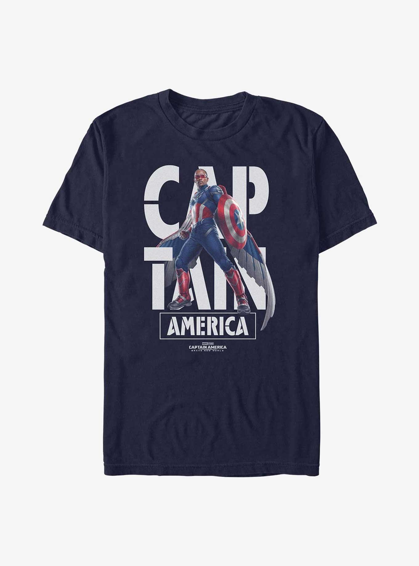 Marvel Captain America: Brave New World Cap In Name T-Shirt, , hi-res