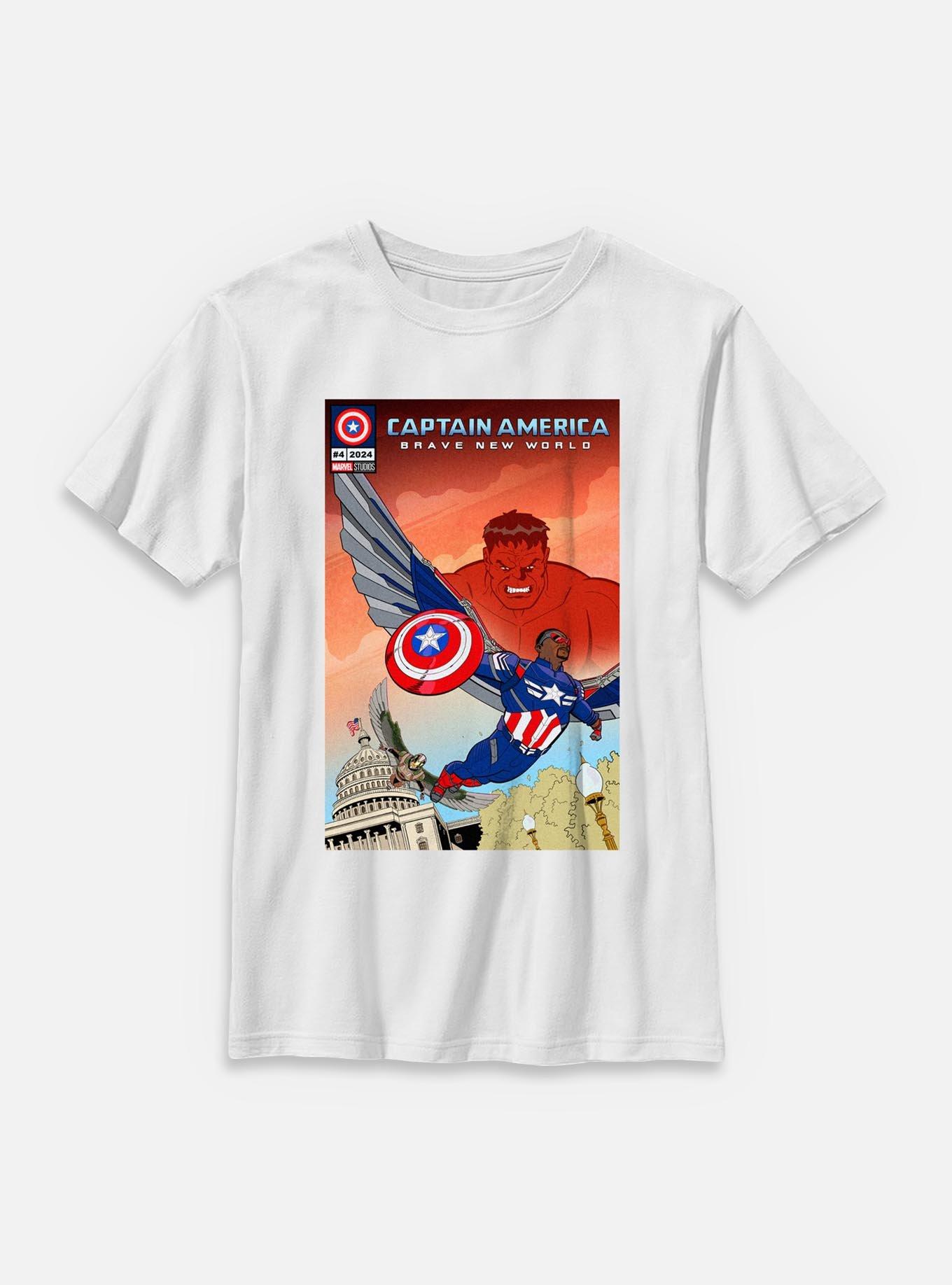 Marvel Captain America: Brave New World Poster Youth T-Shirt, , hi-res