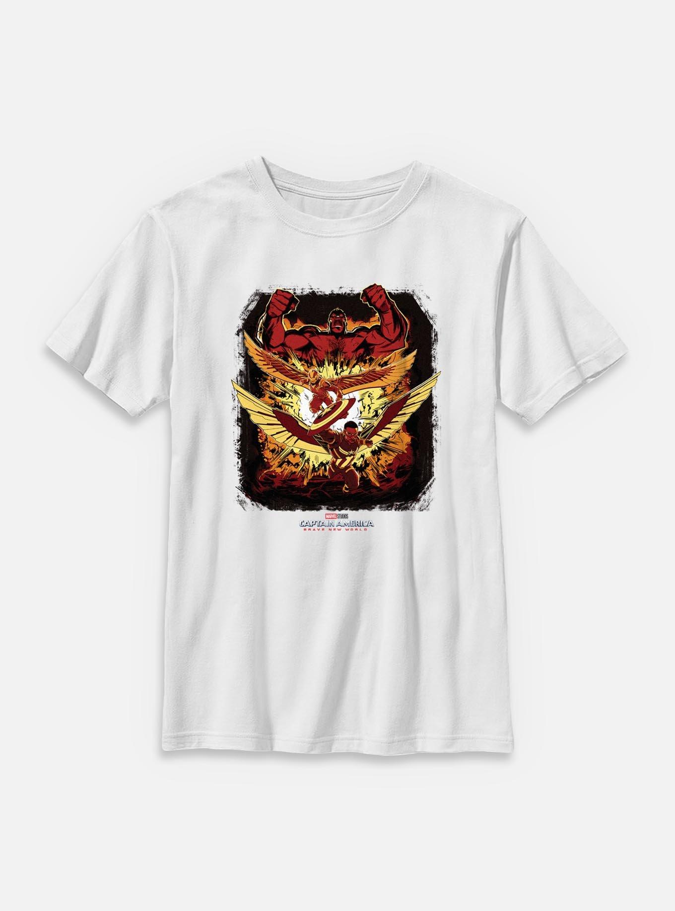 Marvel Captain America: Brave New World Red Hulk And Captain America Youth T-Shirt, , hi-res