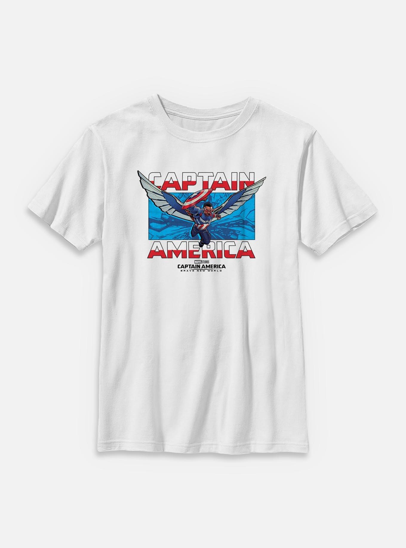 Marvel Captain America: Brave New World Sam Captain America Youth T-Shirt, , hi-res
