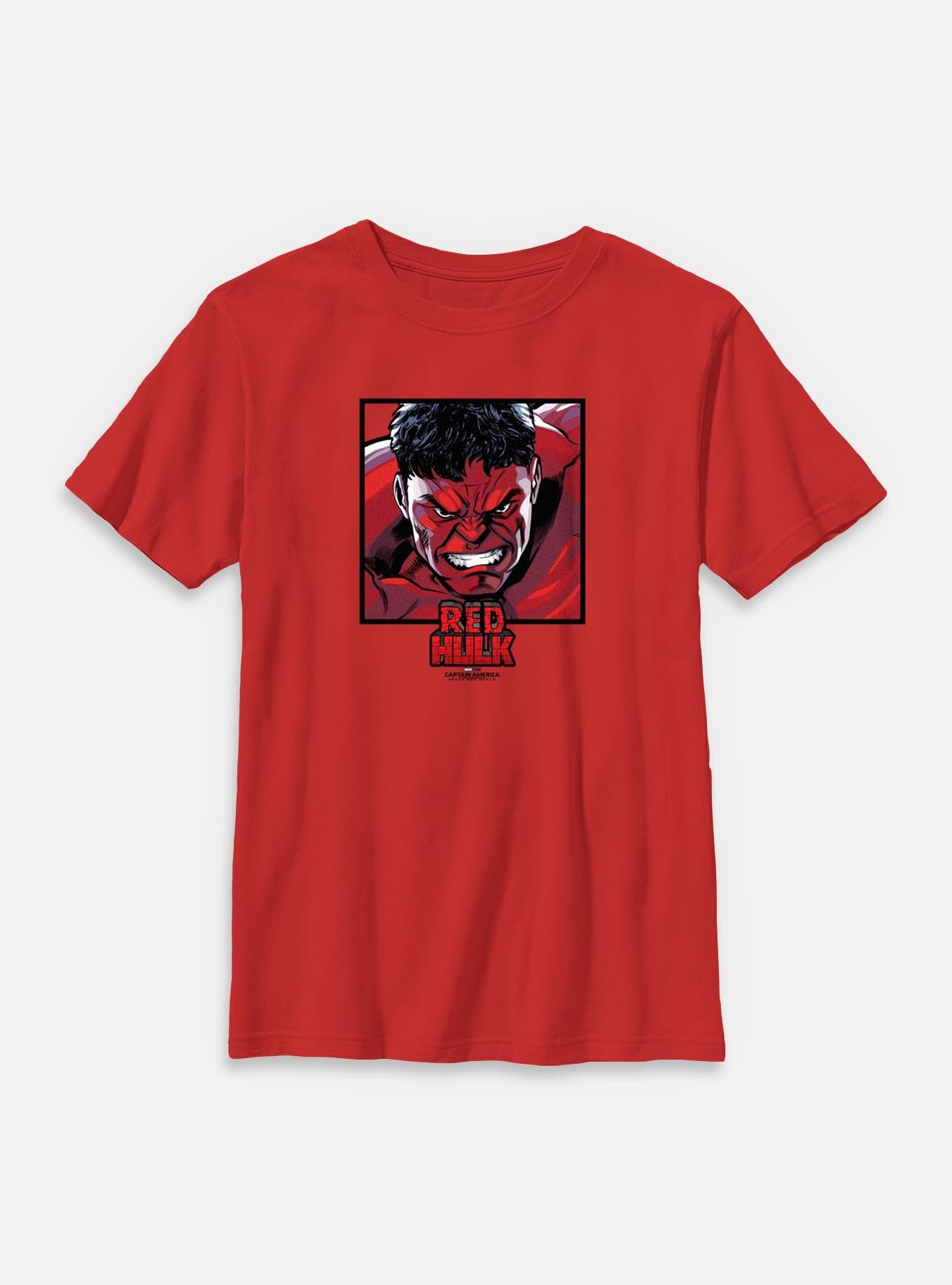 Marvel Captain America: Brave New World Red Hulk Squared Youth T-Shirt, , hi-res