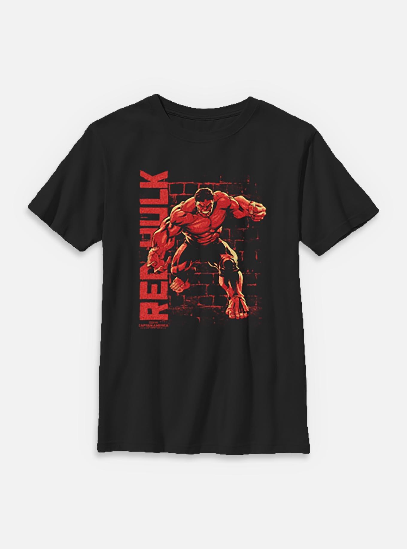 Marvel Captain America: Brave New World Stone Wall Red Hulk Youth T-Shirt, , hi-res