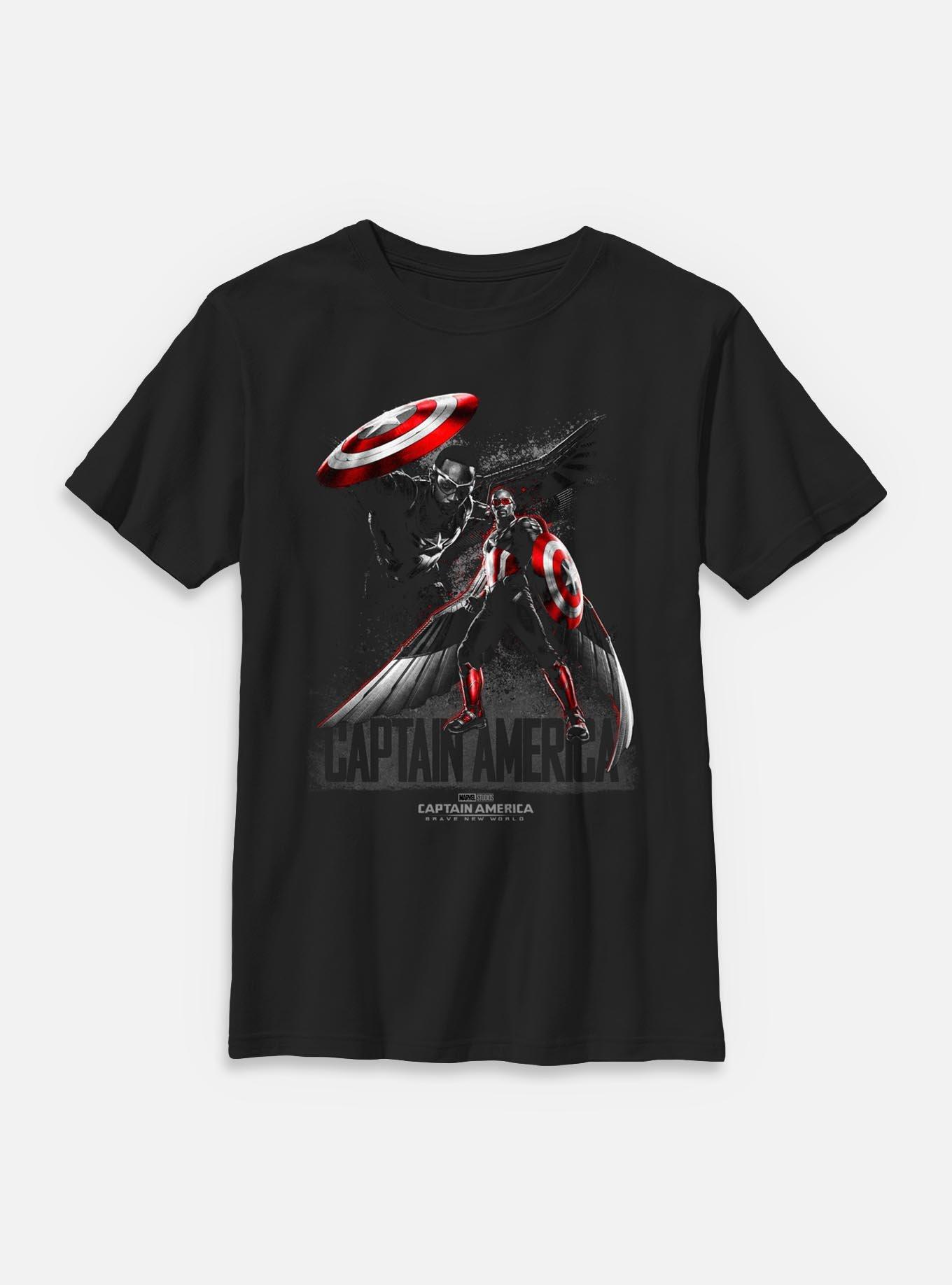 Marvel Captain America: Brave New World Brave Pose Youth T-Shirt, , hi-res
