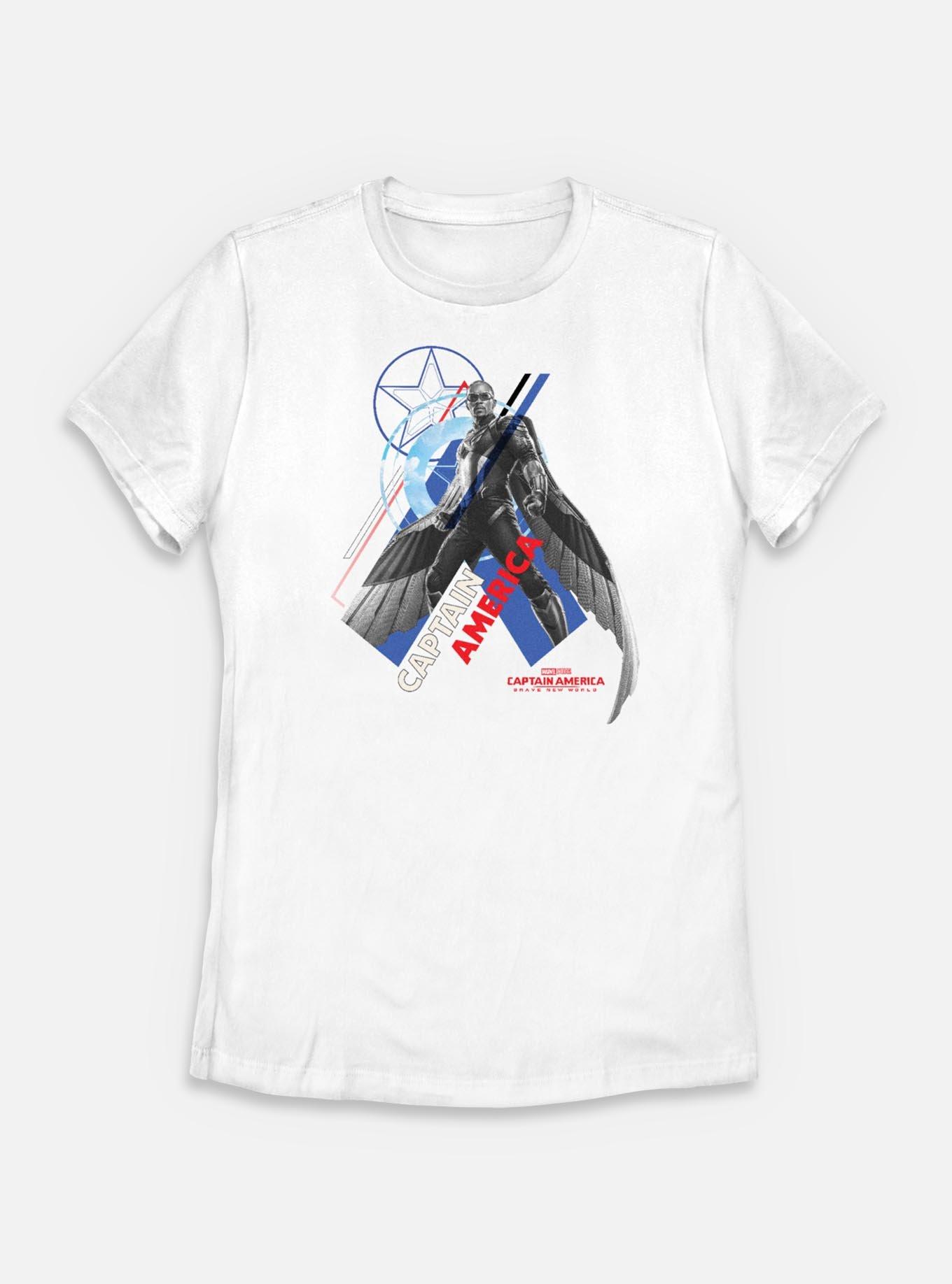 Marvel Captain America: Brave New World Pose Womens T-Shirt, WHITE, hi-res