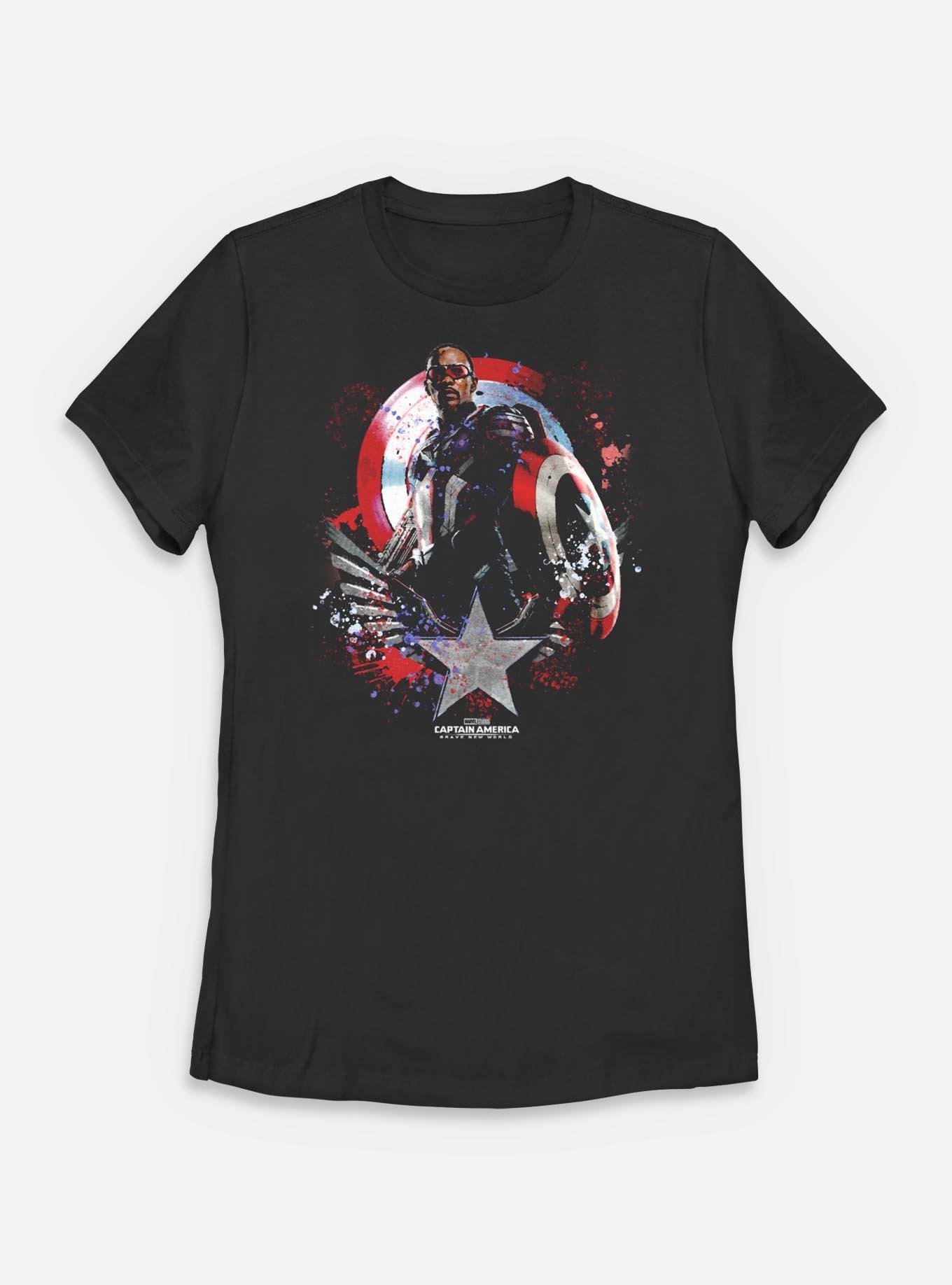 Marvel Captain America: Brave New World Paint Over Shield Womens T-Shirt, , hi-res