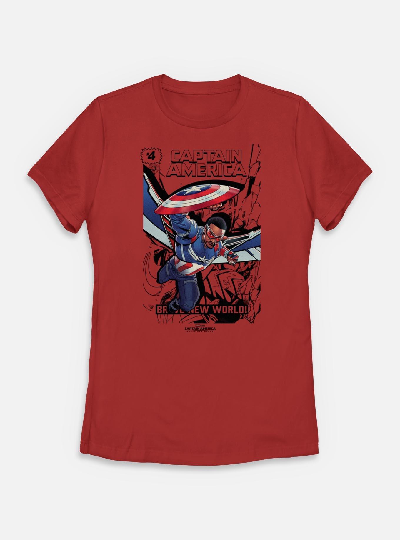 Marvel Captain America: Brave New World Comic Book Explosion Womens T-Shirt, , hi-res