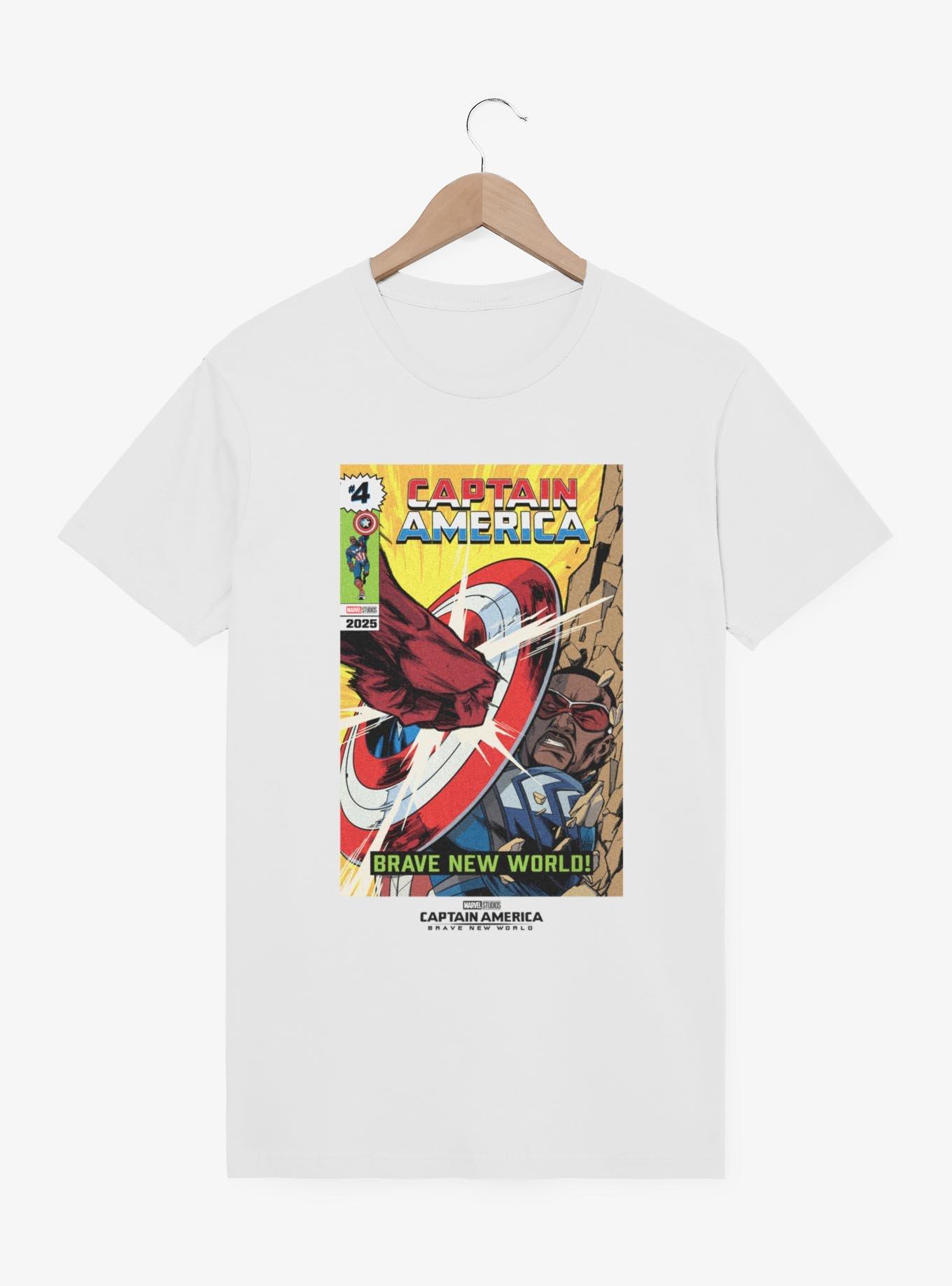 Marvel Captain America: Brave New World Comic Fight Scene T-Shirt, , hi-res