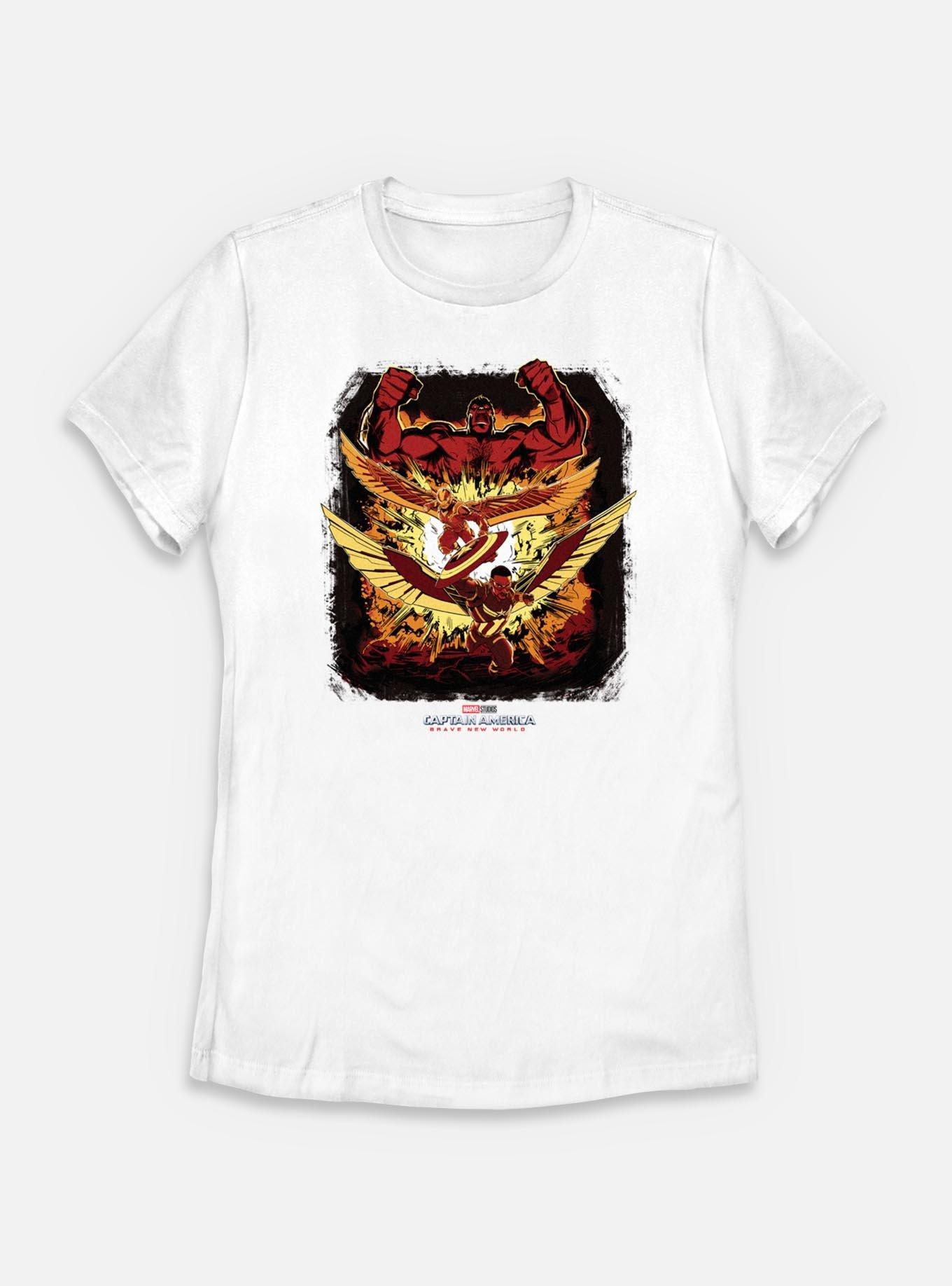 Marvel Captain America: Brave New World Red Hulk And Captain America Womens T-Shirt, , hi-res