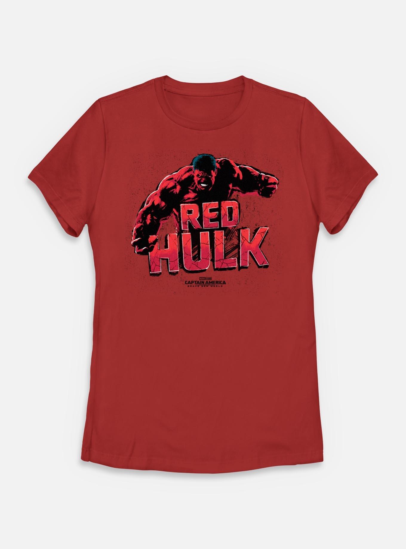 Marvel Captain America: Brave New World Red Hulk Angry Womens T-Shirt, RED, hi-res