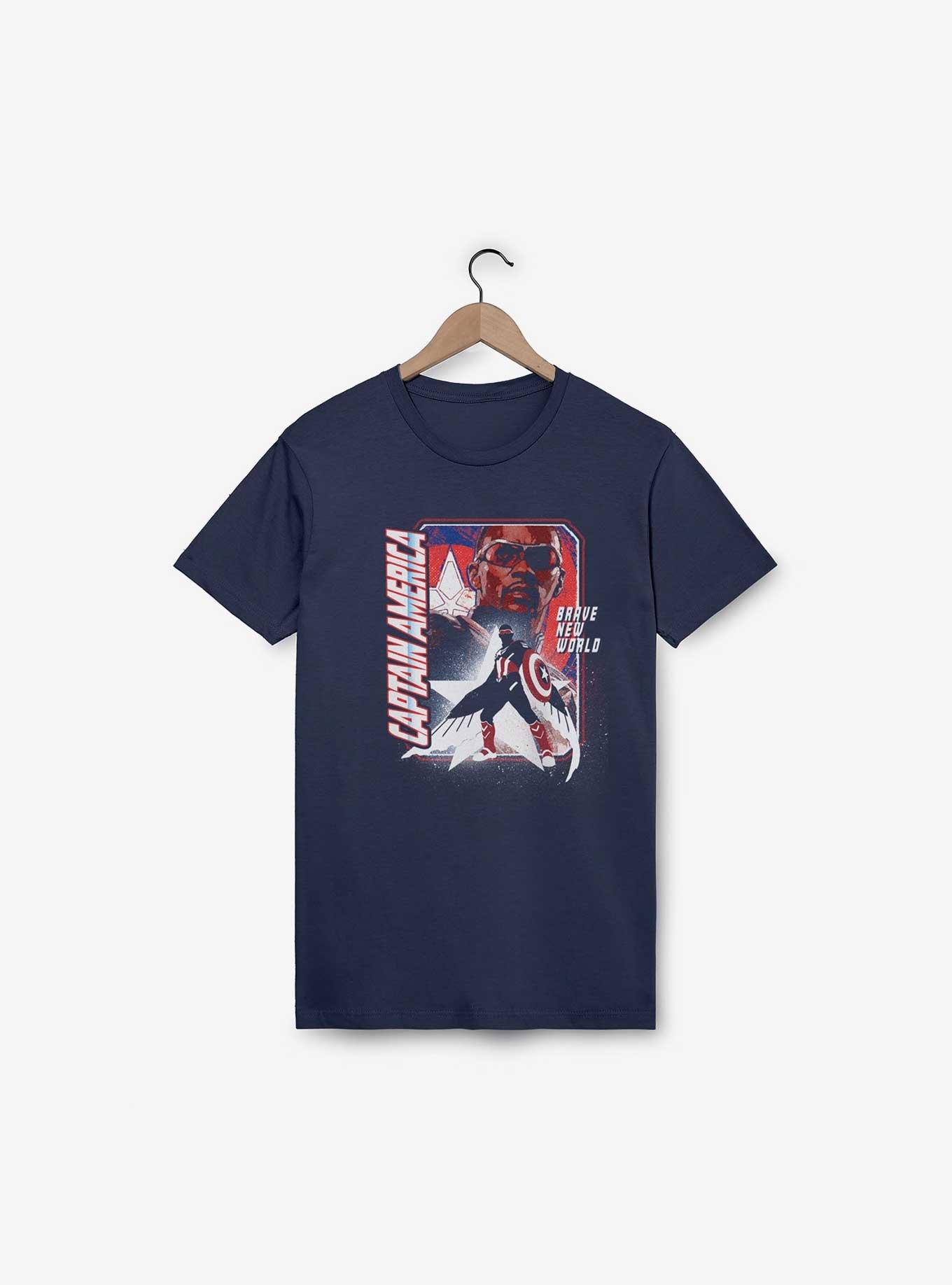 Marvel Captain America: Brave New World Shield Falcon T-Shirt, NAVY, hi-res