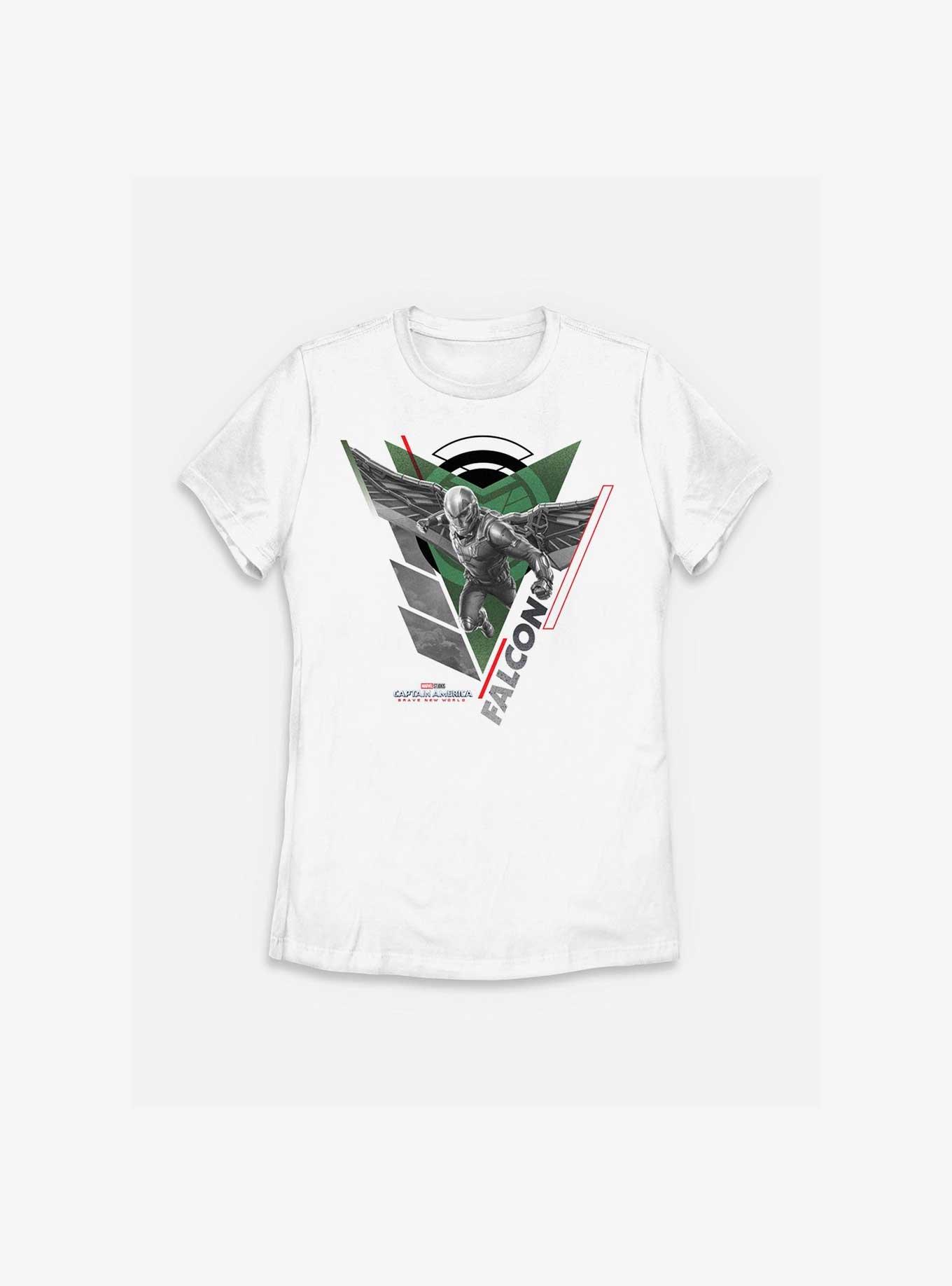 Marvel Captain America: Brave New World Falcon Pose Womens T-Shirt, WHITE, hi-res
