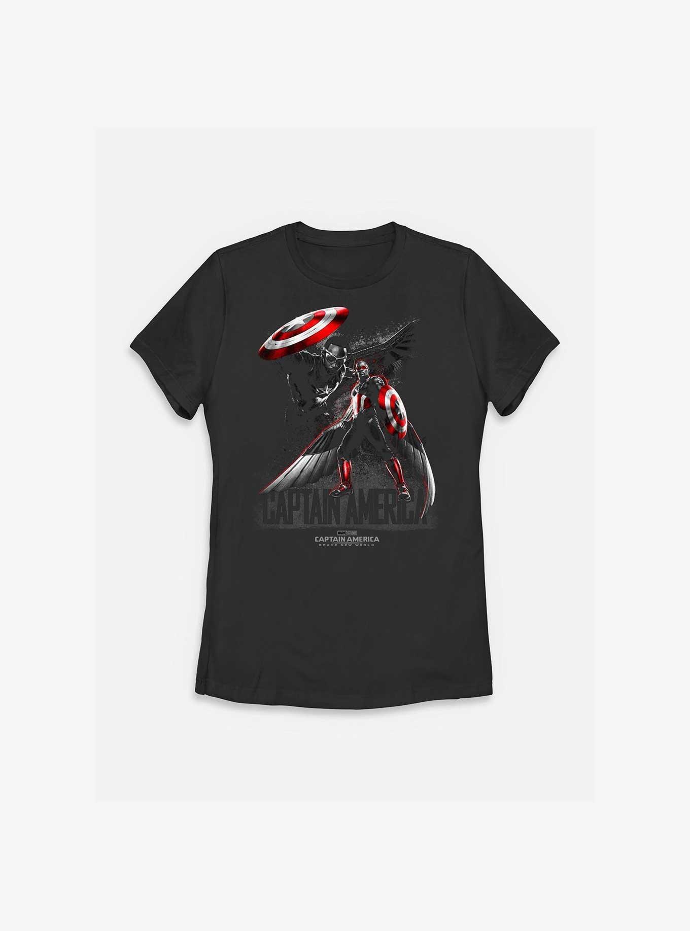 Marvel Captain America: Brave New World Brave Pose Womens T-Shirt, BLACK, hi-res