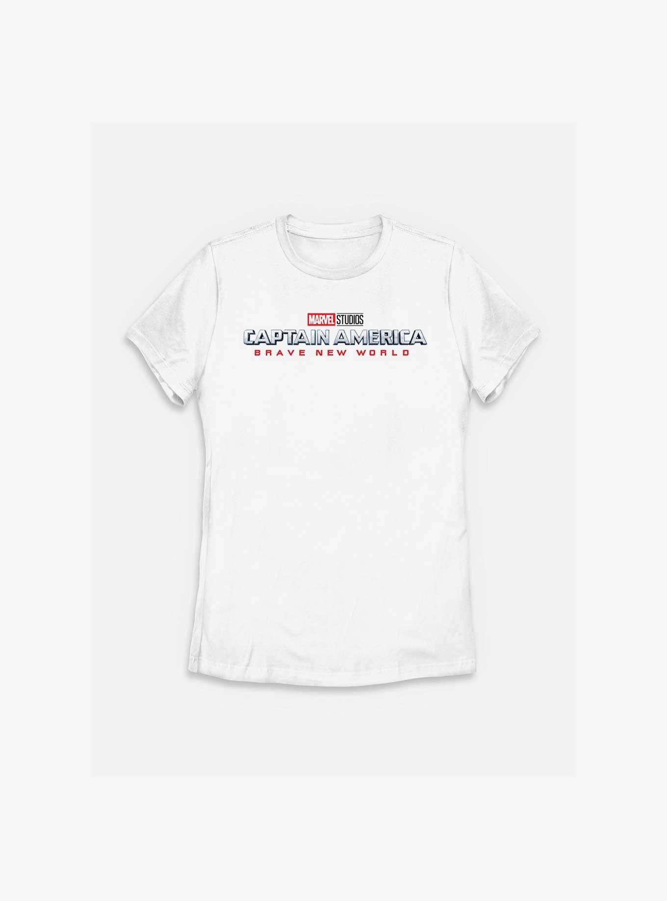 Marvel Captain America: Brave New World Color Logo Womens T-Shirt, WHITE, hi-res