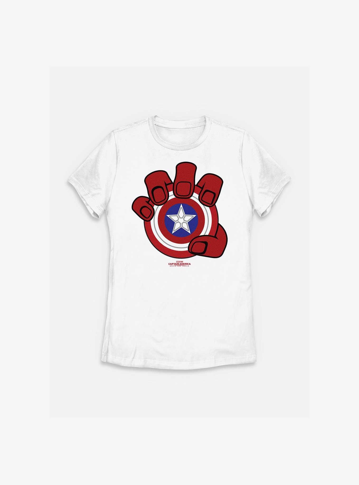 Marvel Captain America: Brave New World Red Hand And Shield Womens T-Shirt, , hi-res