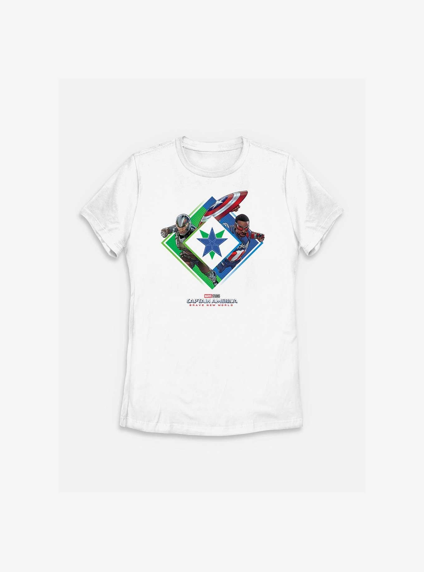 Marvel Captain America: Brave New World Fighting Together Womens T-Shirt, WHITE, hi-res