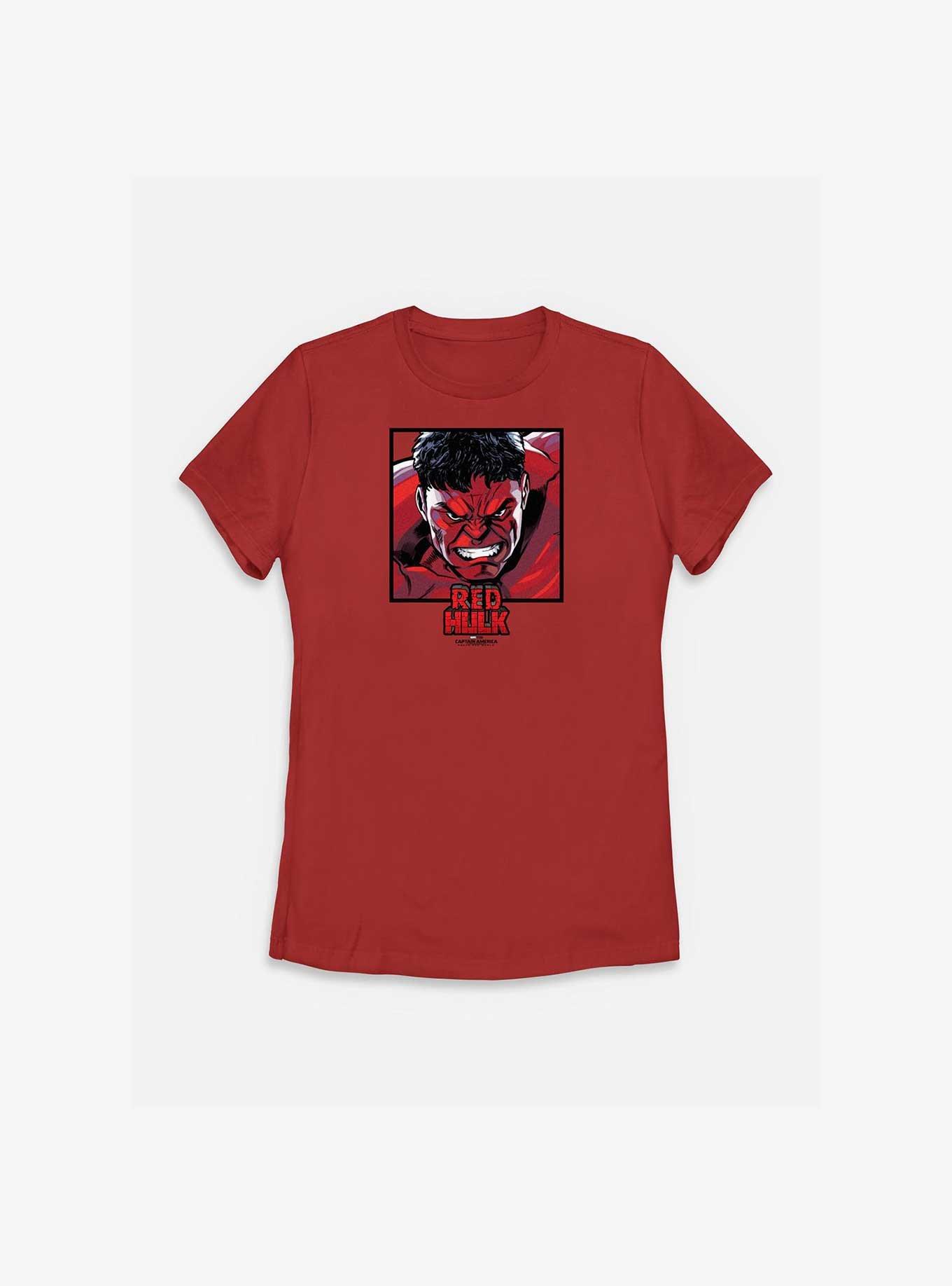 Marvel Captain America: Brave New World Red Hulk Squared Womens T-Shirt, RED, hi-res