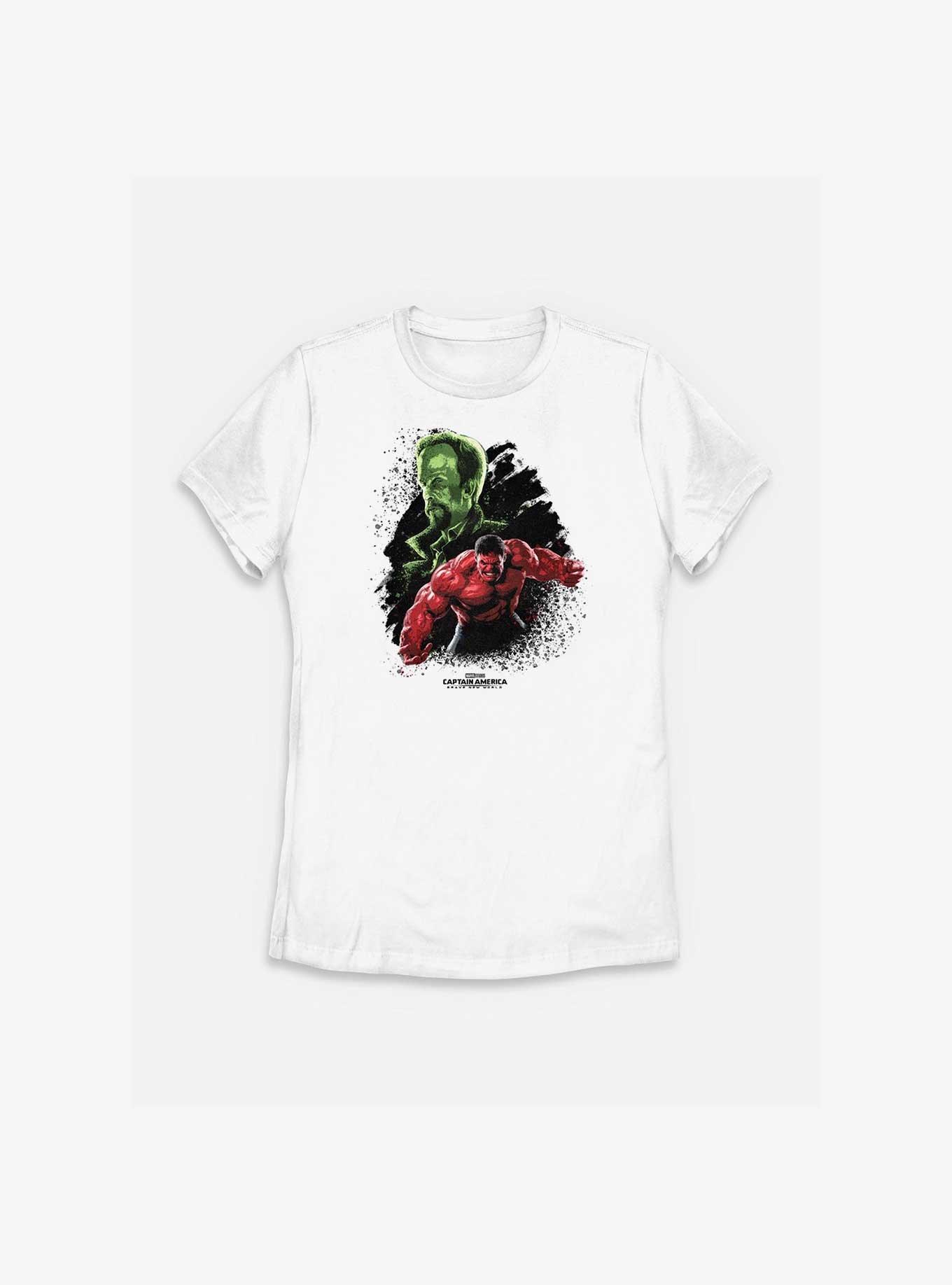 Marvel Captain America: Brave New World Leader And Red Hulk Womens T-Shirt, WHITE, hi-res